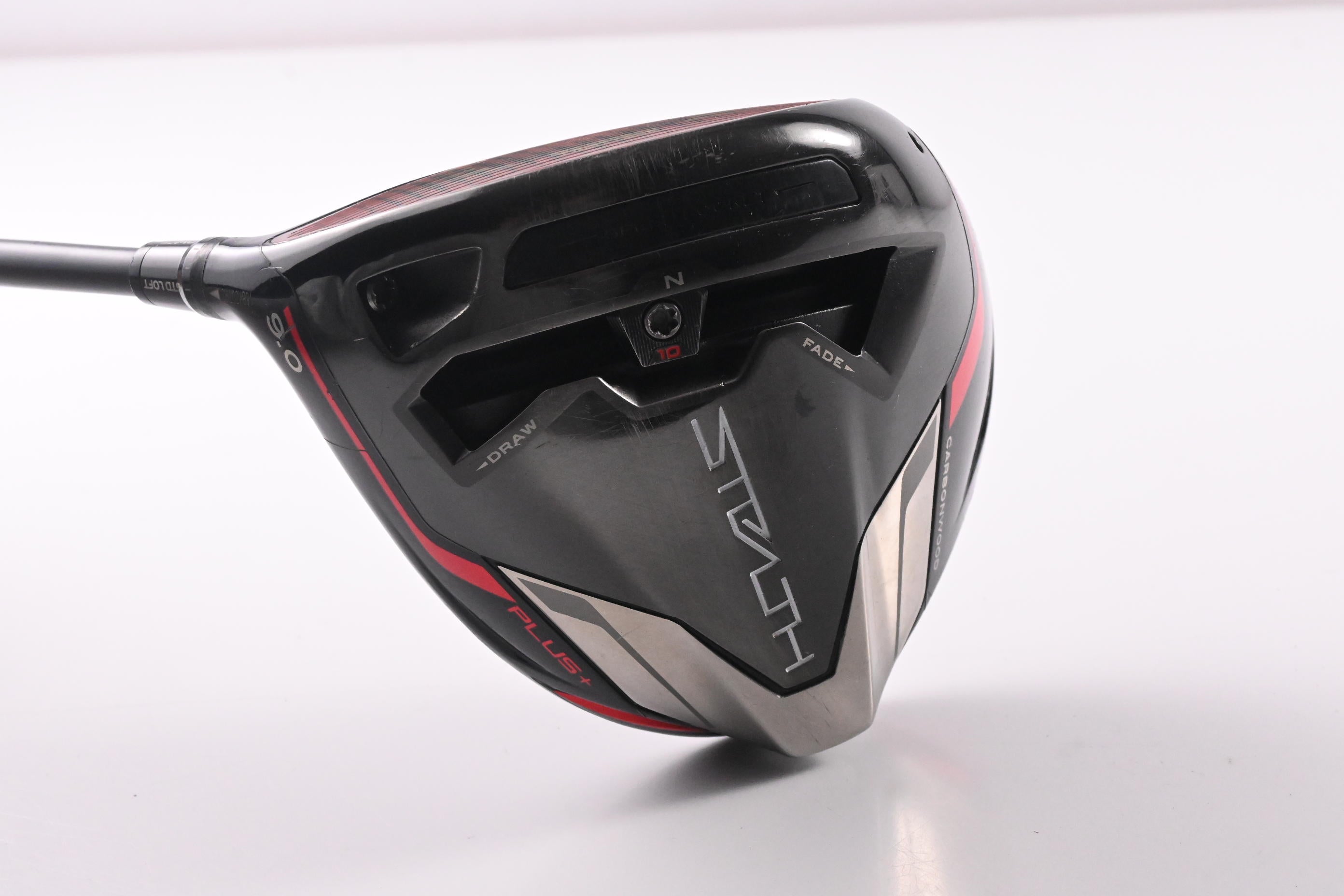 Left Hand Taylormade Stealth Plus Driver / 9 Degree / X-Flex HZRDUS Black 75