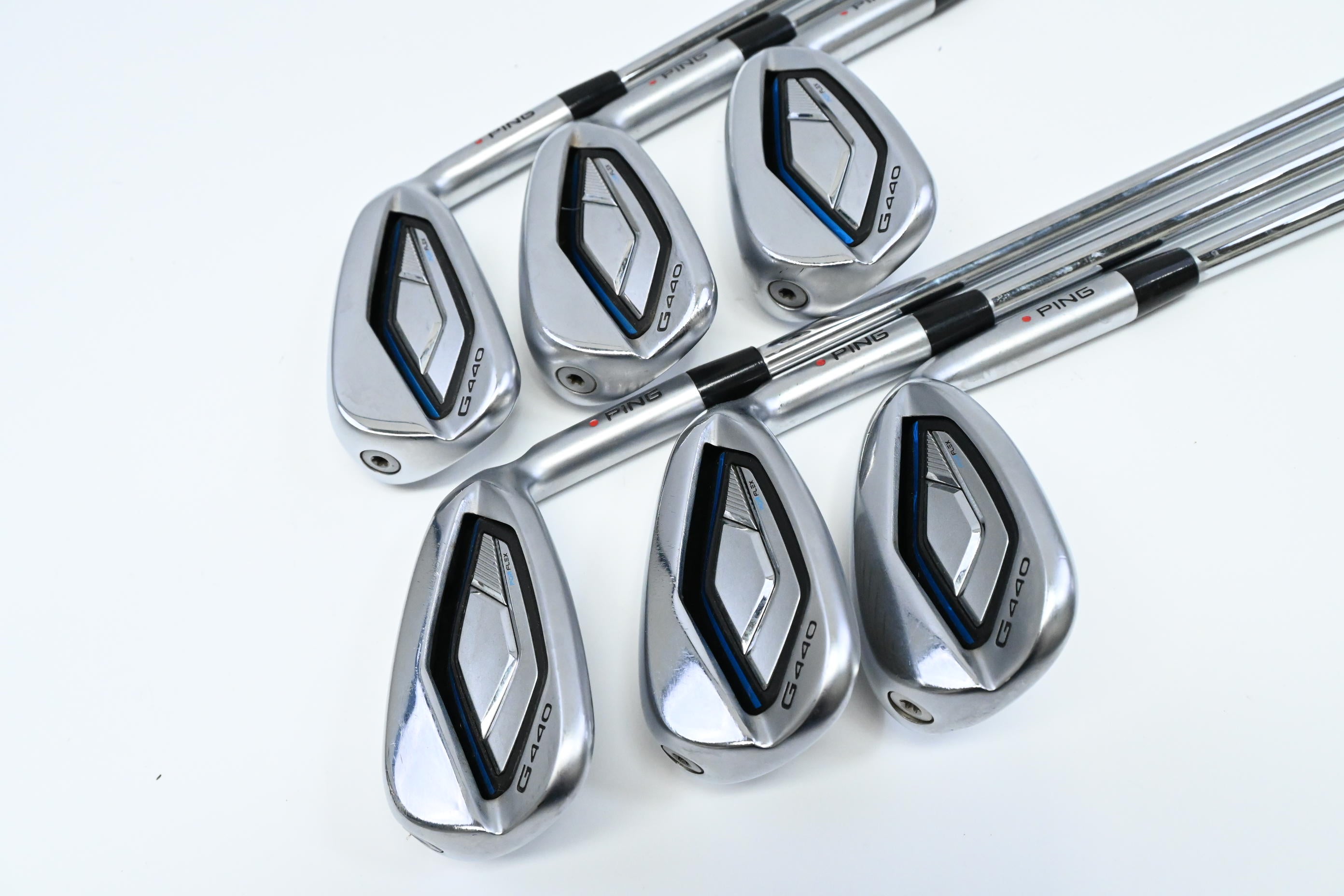 Ping G440 Irons / 7-PW+UW+56° / Red Dot / Regular Flex Ping AWT 3.0 Shafts