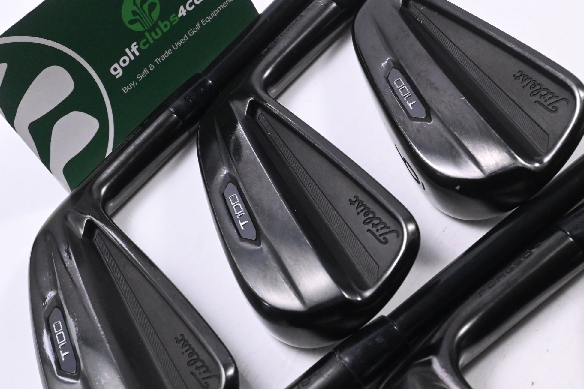 Titleist T100 Ltd Edition Black Irons / 4-9i / Stiff Flex AMT Black S300 Shafts