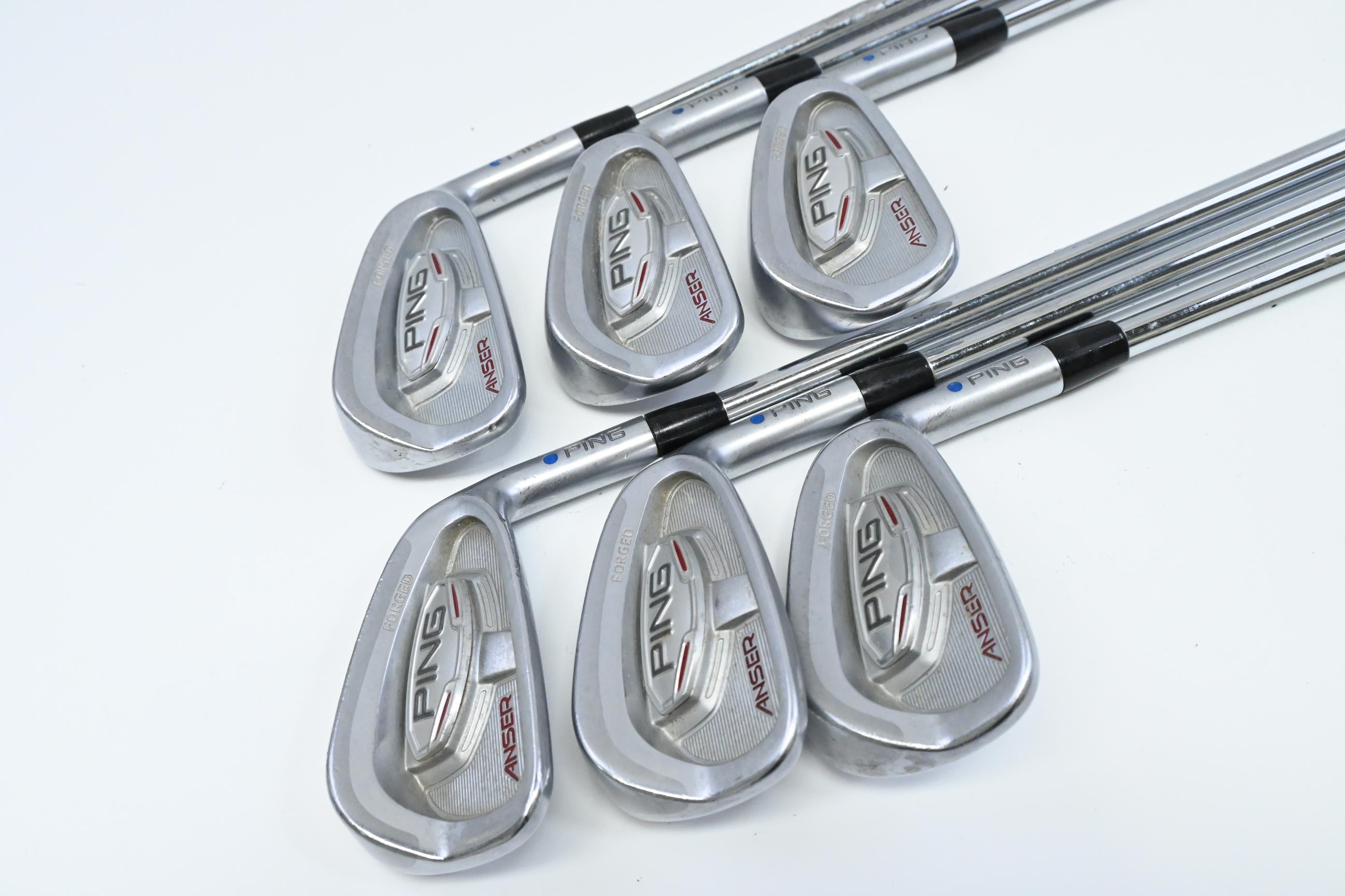 Ping Anser Forged 2011 Irons / 4-9 / Blue Dot / Regular Plus Project X Rifle