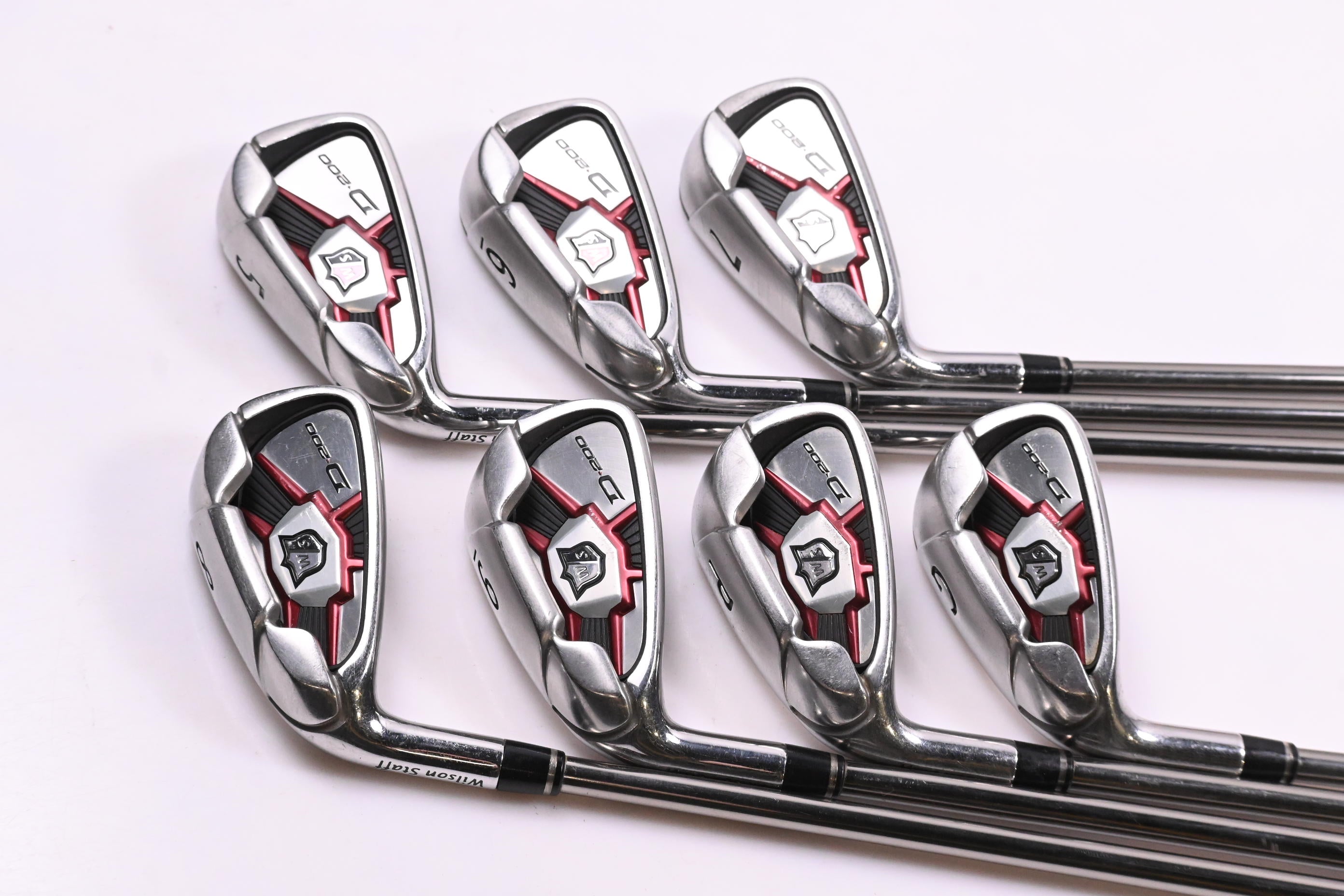Left Hand Wilson D200 Irons / 5-PW+GW / Senior Flex UST Elements Chrome 59