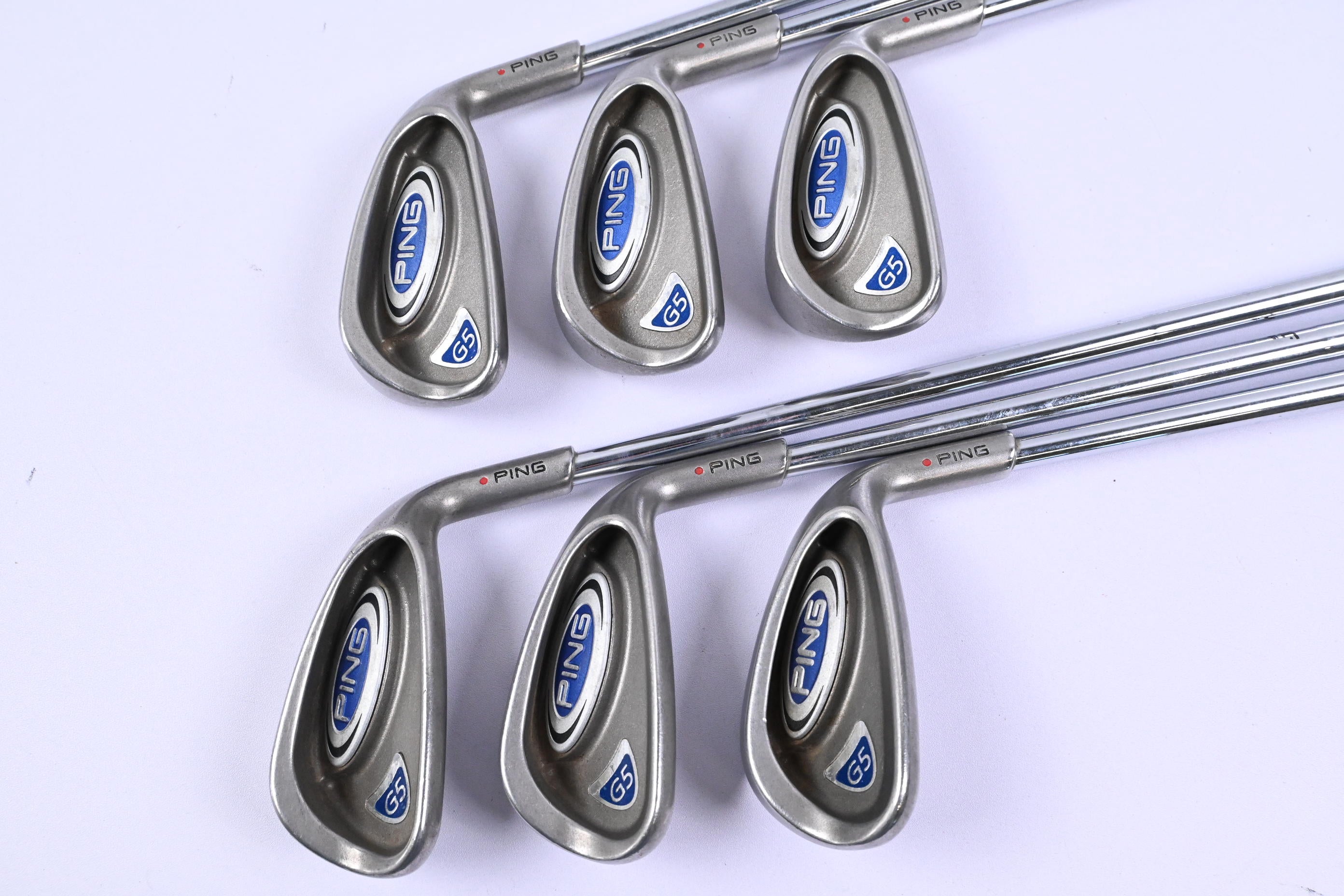 Ping G5 Irons / 6-PW+SW / Red Dot / Regular Flex Steel Shafts