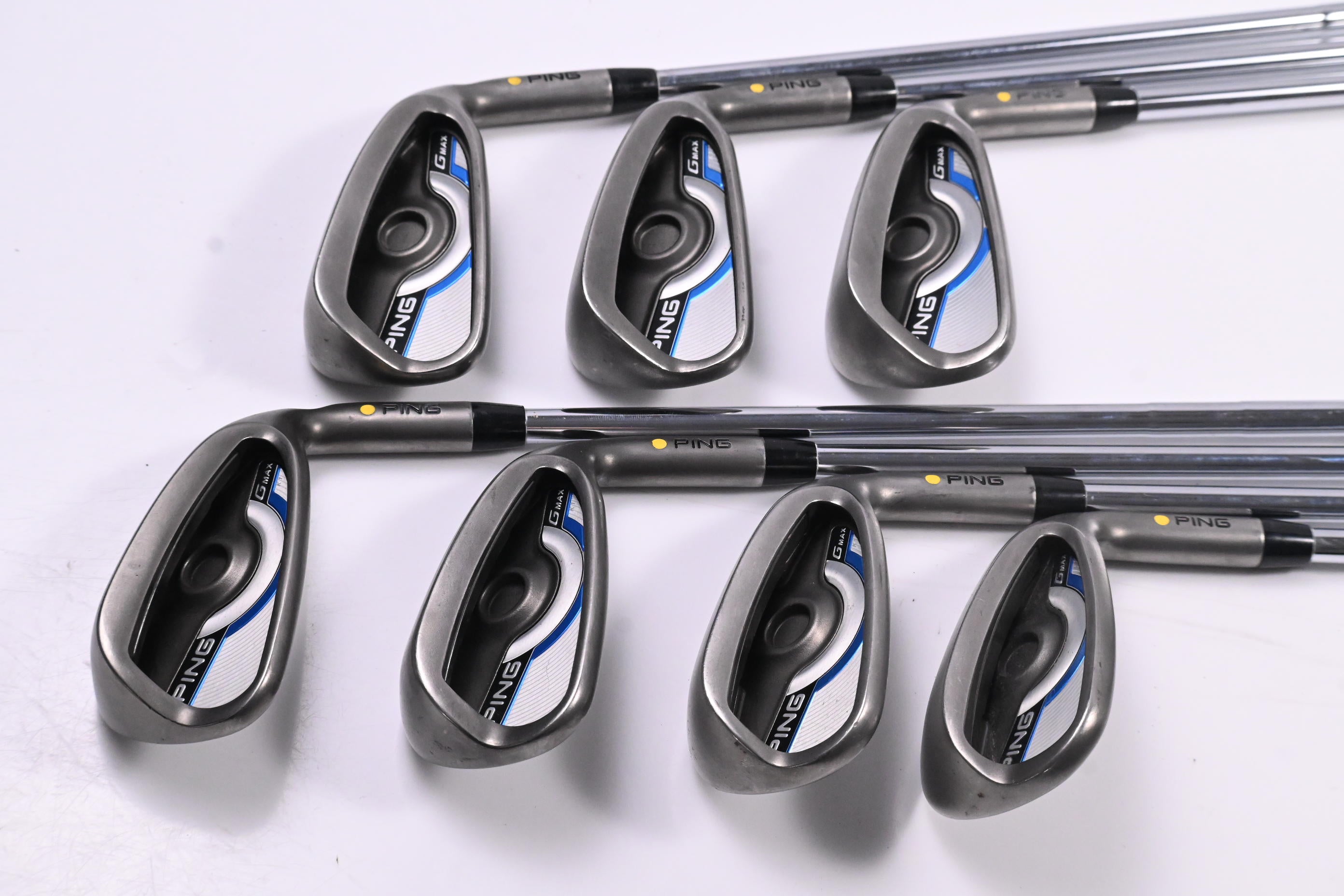 Ping GMax Irons / 5-PW+SW / Yellow Dot / Regular Flex Ping CFS Distance Shafts