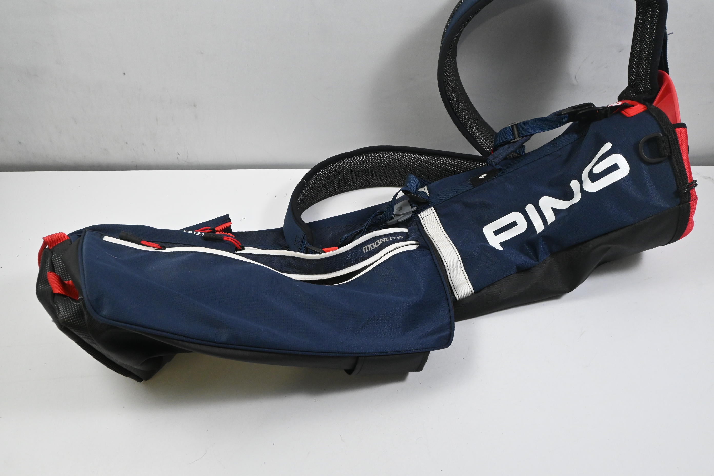 Ping Moonlite Pencil Bag / 4-Way Divider / Navy & Red