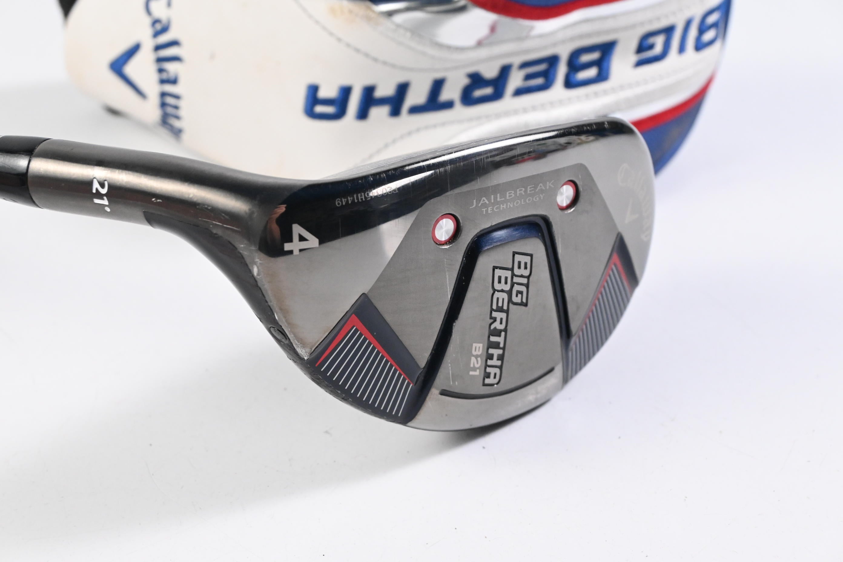 Left Hand Callaway Big Bertha B21 #4 Hybrid / 21 Degree / Stiff Flex RCH 65