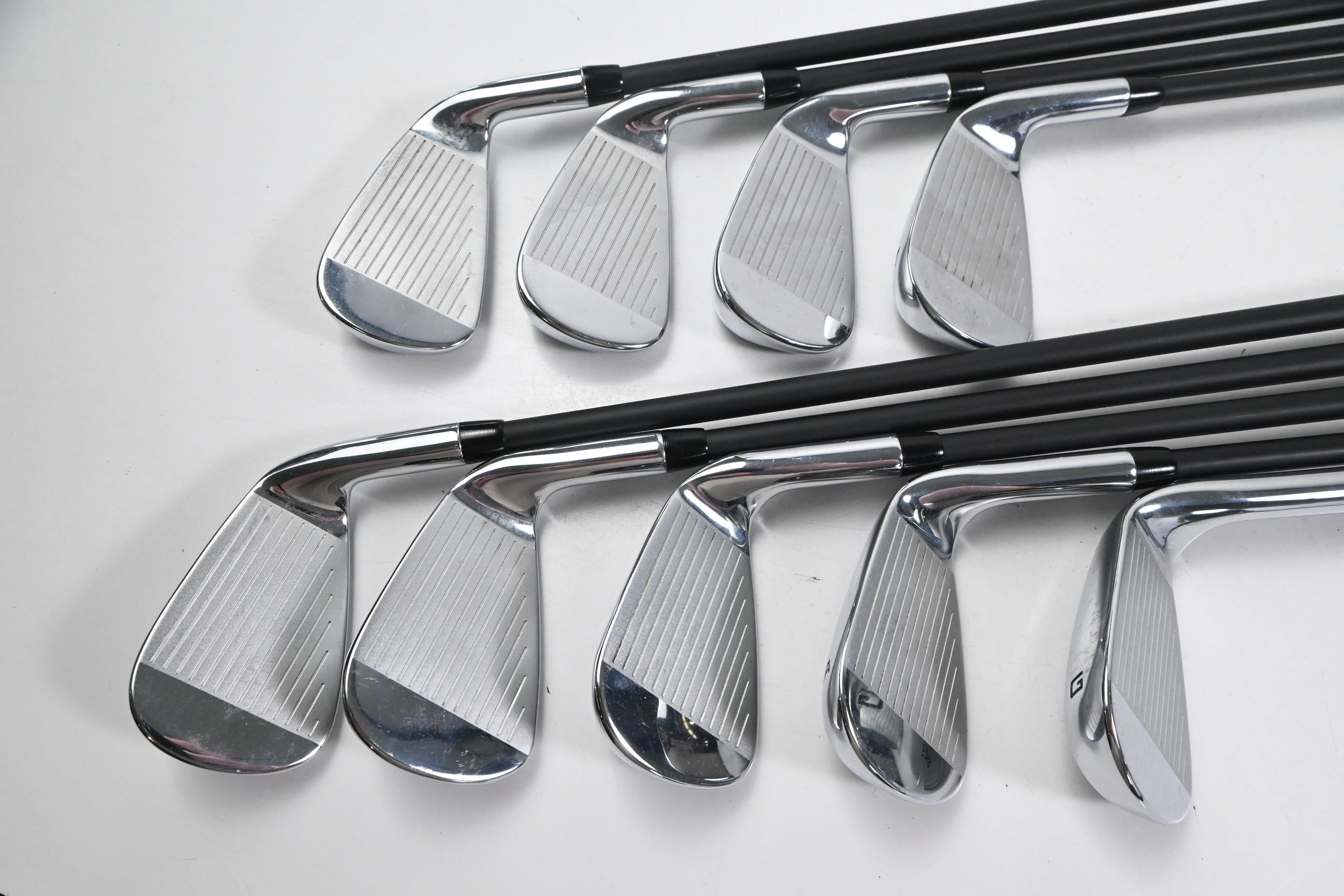 Left Hand Callaway Elyte HL Irons / 5-PW+AW+GW / Senior Flex Vanquish 4