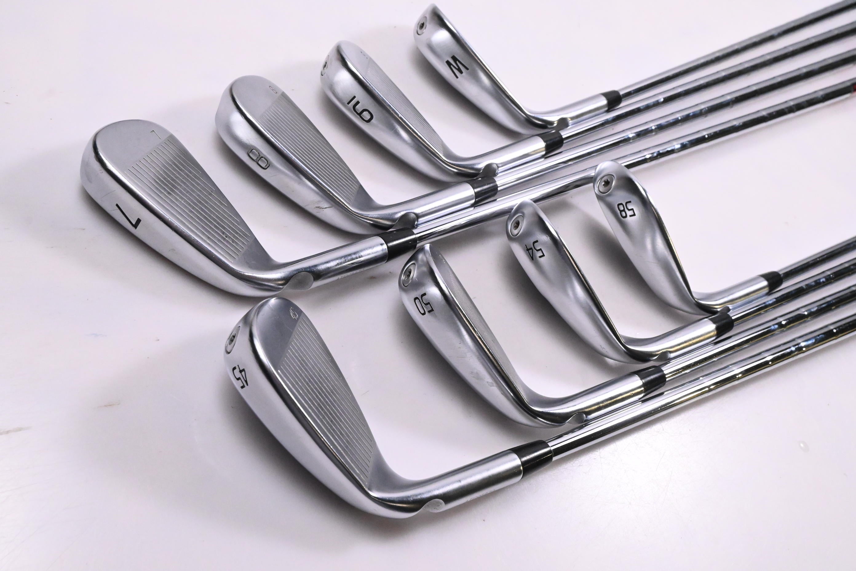 Ping G430 Irons / 7-PW+45°+50°+54°+58° / Red Dot / Stiff Flex KBS Tour 120