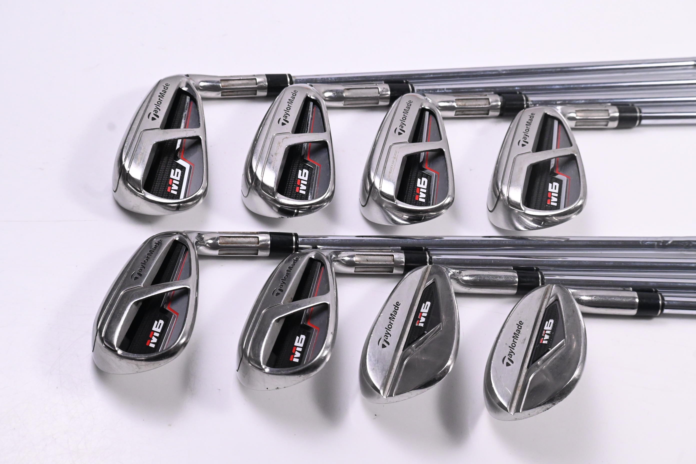 Taylormade M6 Irons / 5-PW+GW+SW / Regular Flex KBS MAX 85 Shafts
