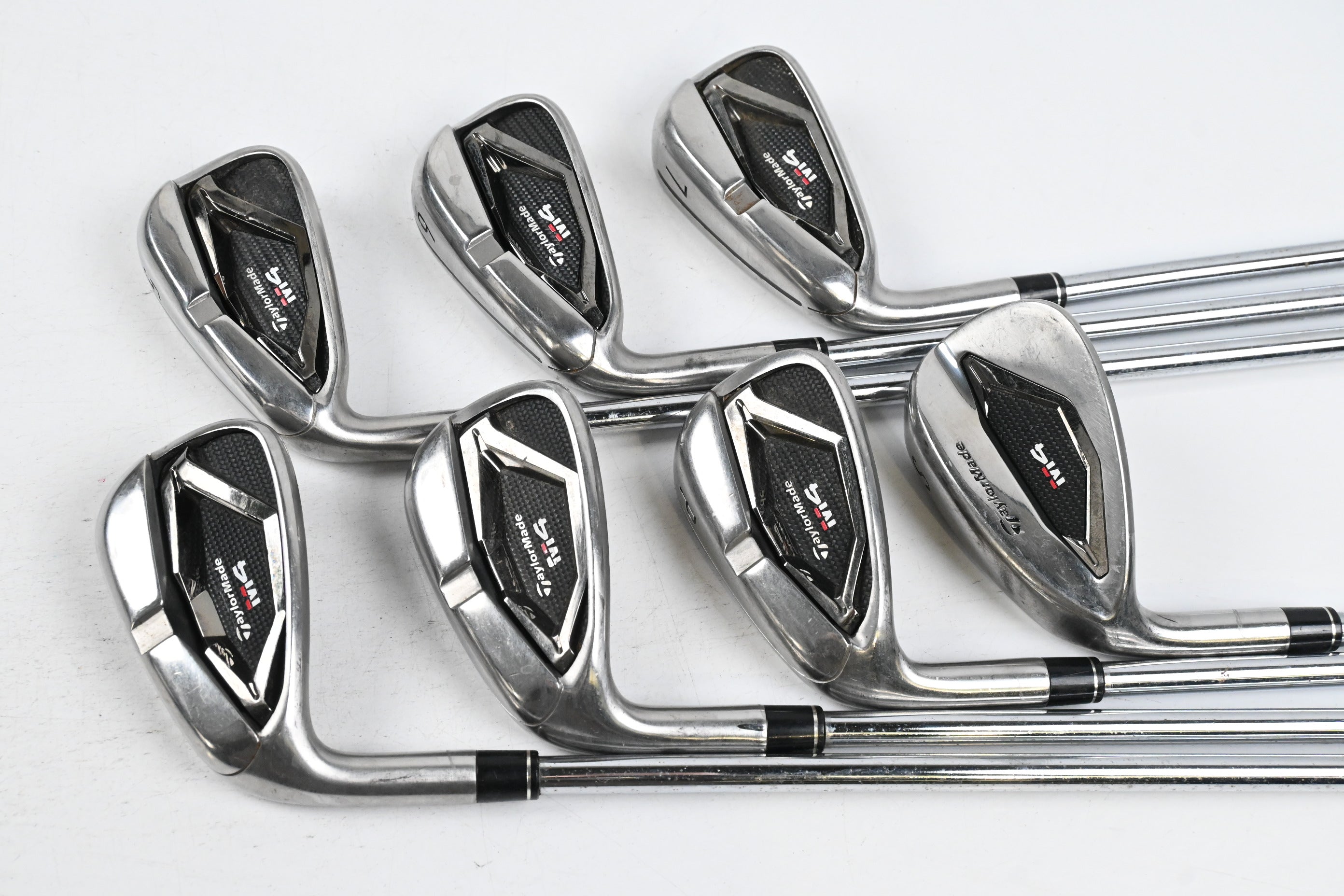 Left Hand Taylormade M4 Irons / 5-PW+SW / Regular Flex KBS MAX 85 Shafts