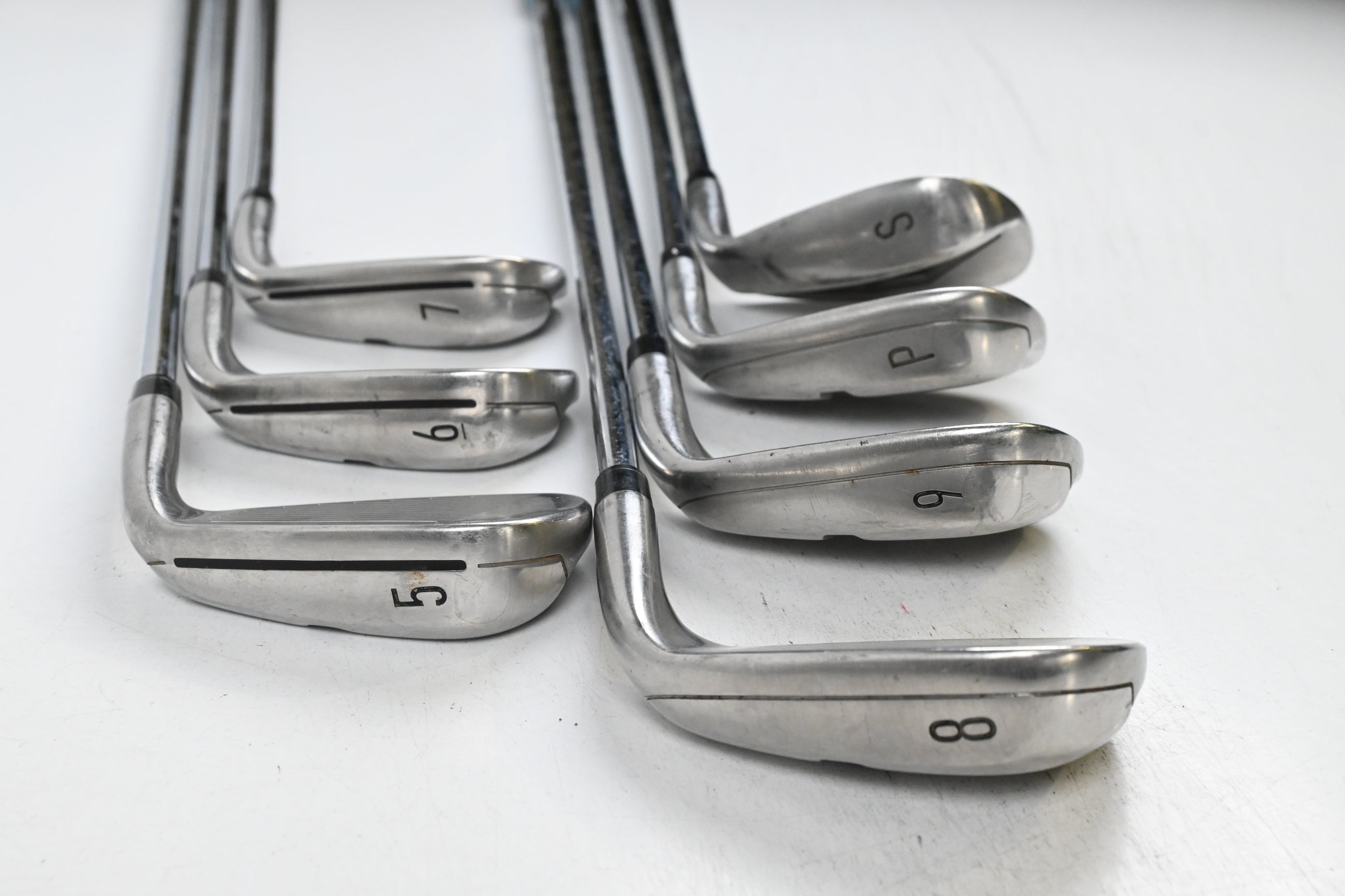 Left Hand Taylormade M4 Irons / 5-PW+SW / Regular Flex KBS MAX 85 Shafts