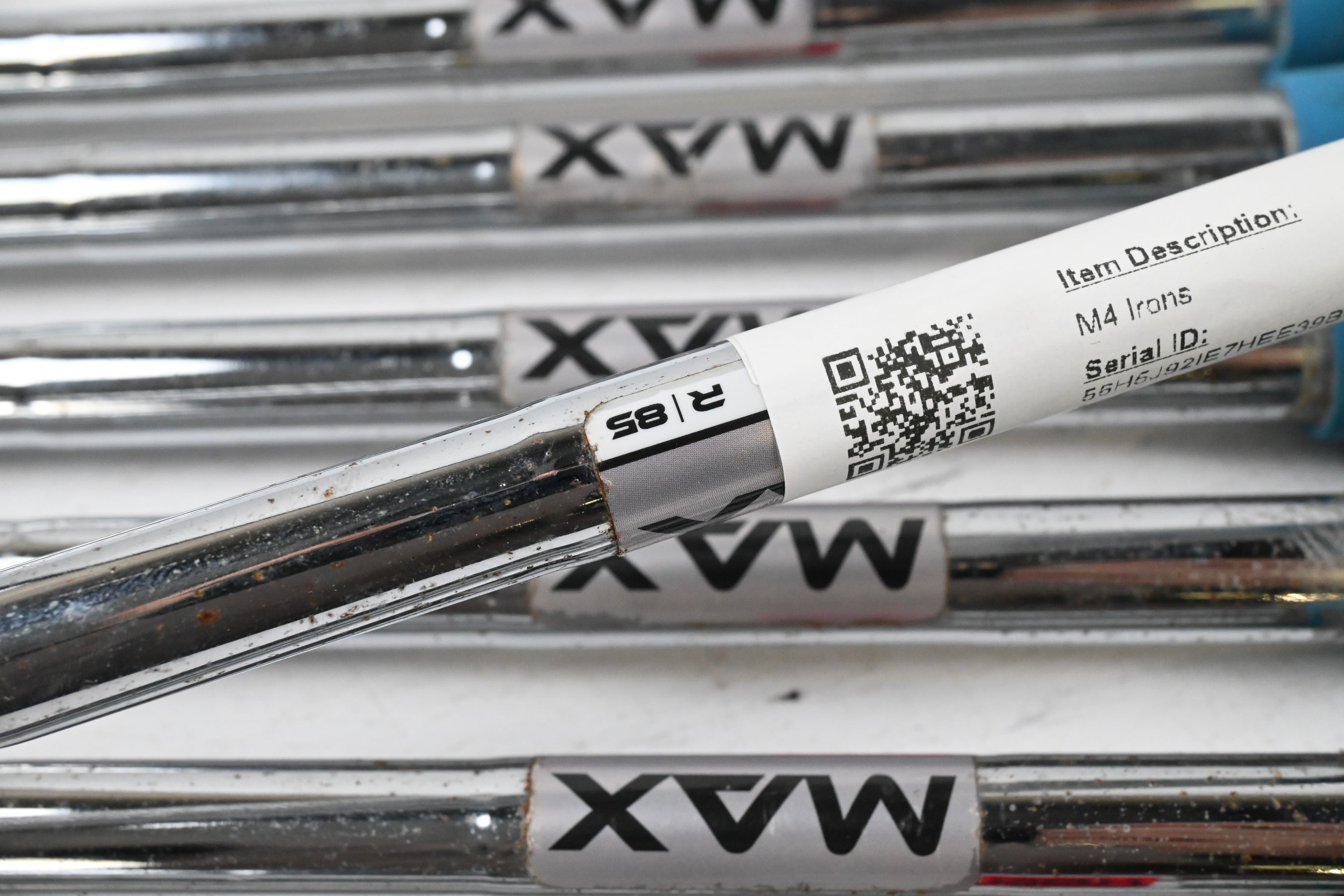 Left Hand Taylormade M4 Irons / 5-PW+SW / Regular Flex KBS MAX 85 Shafts