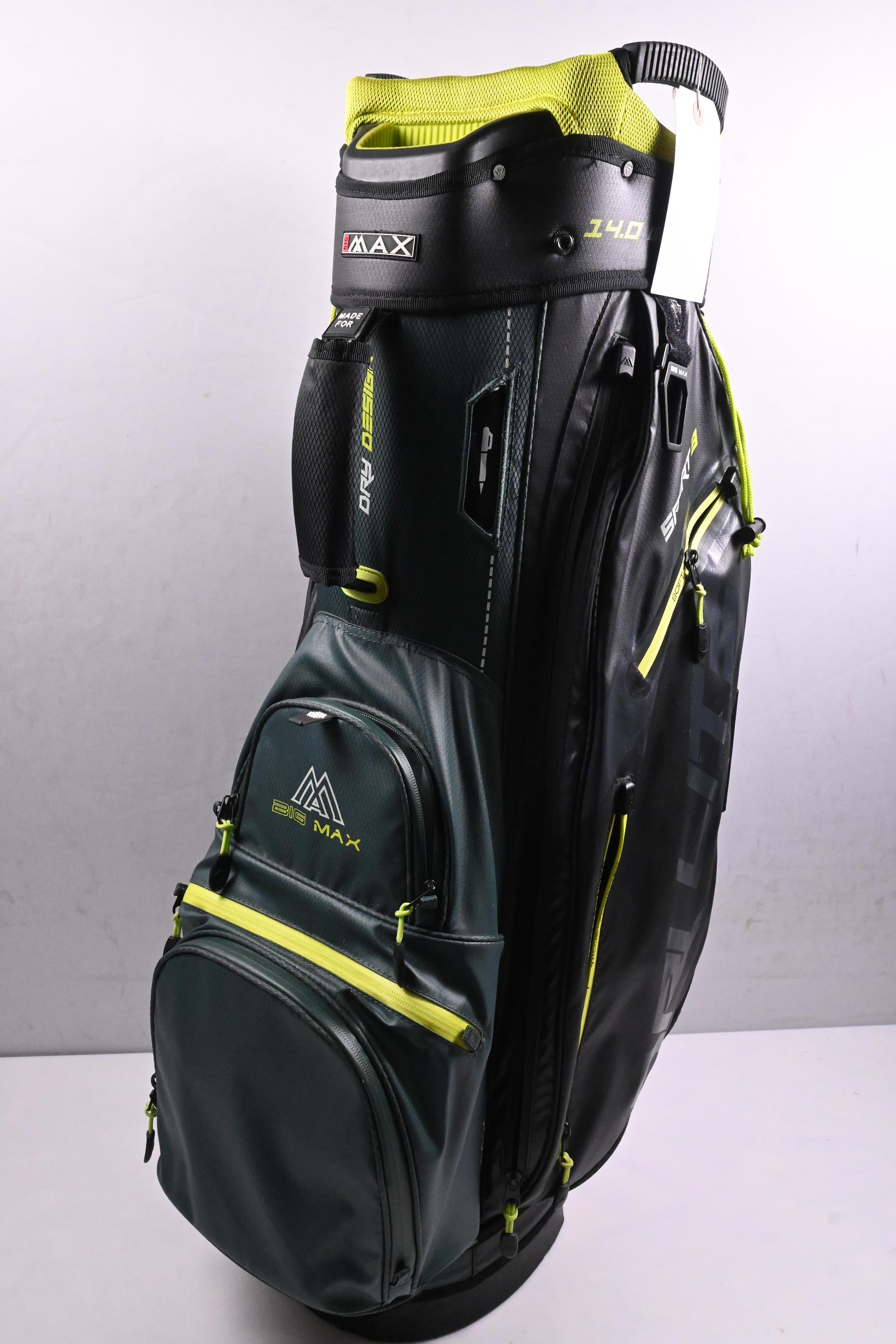 Big Max 14 Dry Design Series Sport 3 Cart Bag / 15-Way Divider / Green & Black