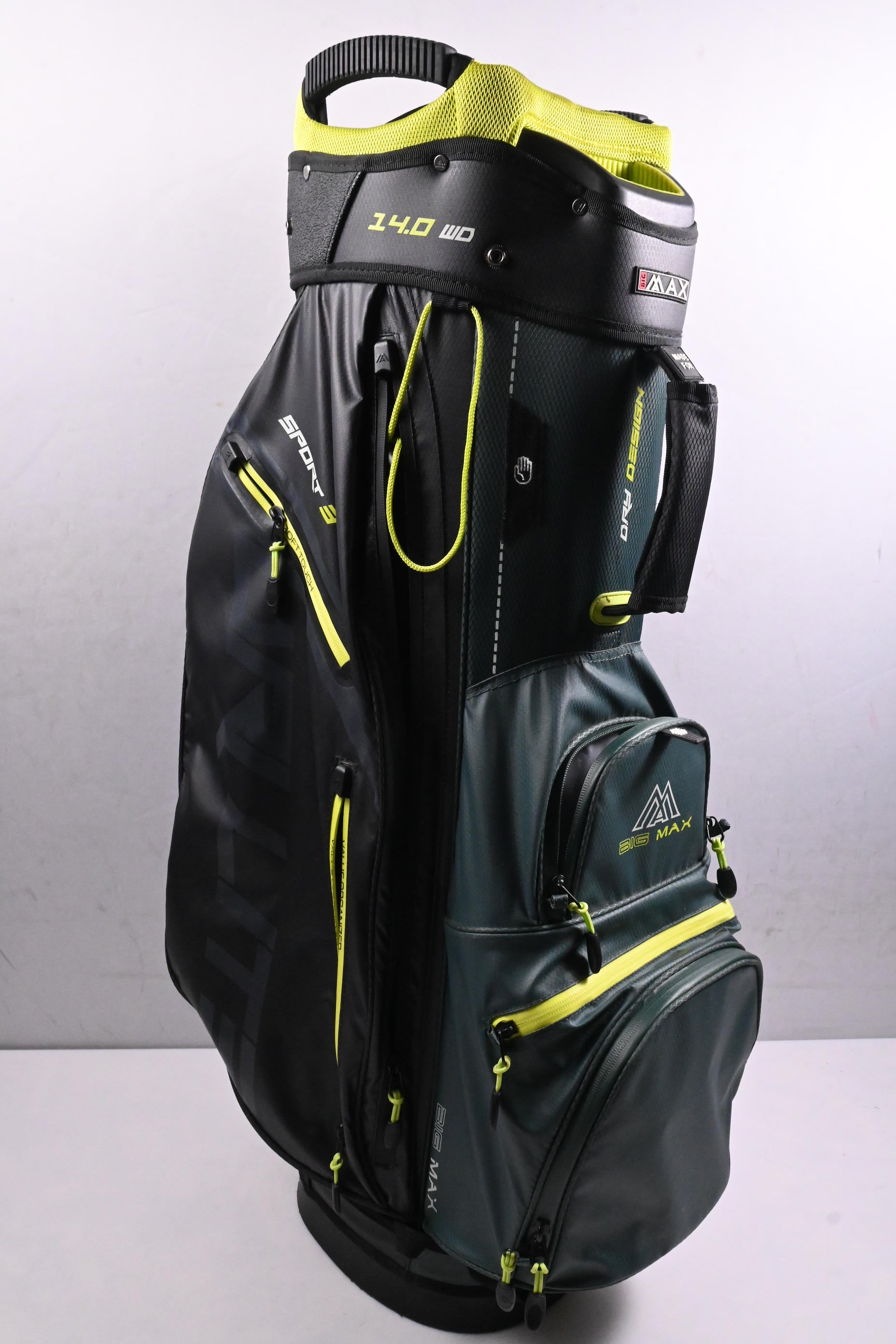 Big Max 14 Dry Design Series Sport 3 Cart Bag / 15-Way Divider / Green & Black