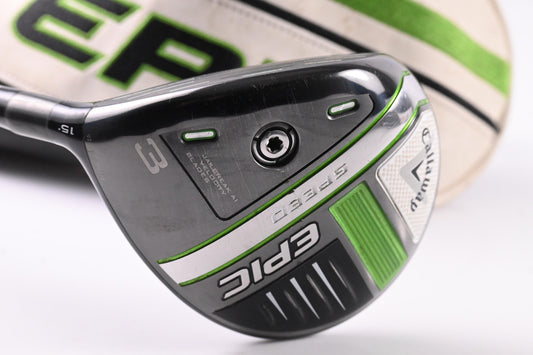 Left Hand Callaway Epic Speed #3 Wood / 15 Degree / Stiff Flex Fujikura Atmos White 6 Shaft