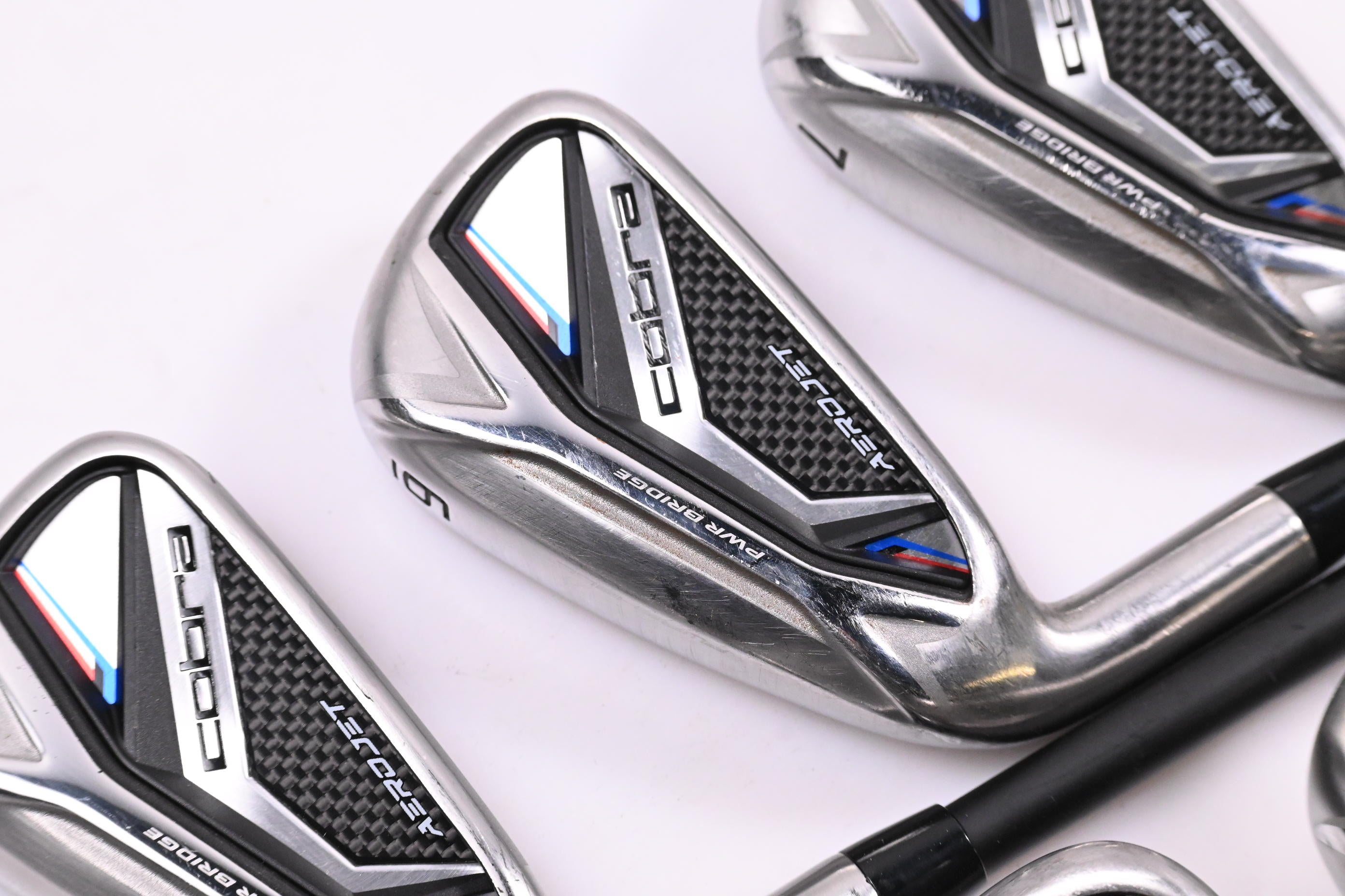 Left Hand Cobra Aerojet Irons / 5-PW+SW / Regular Flex KBS PGI 75 Shafts