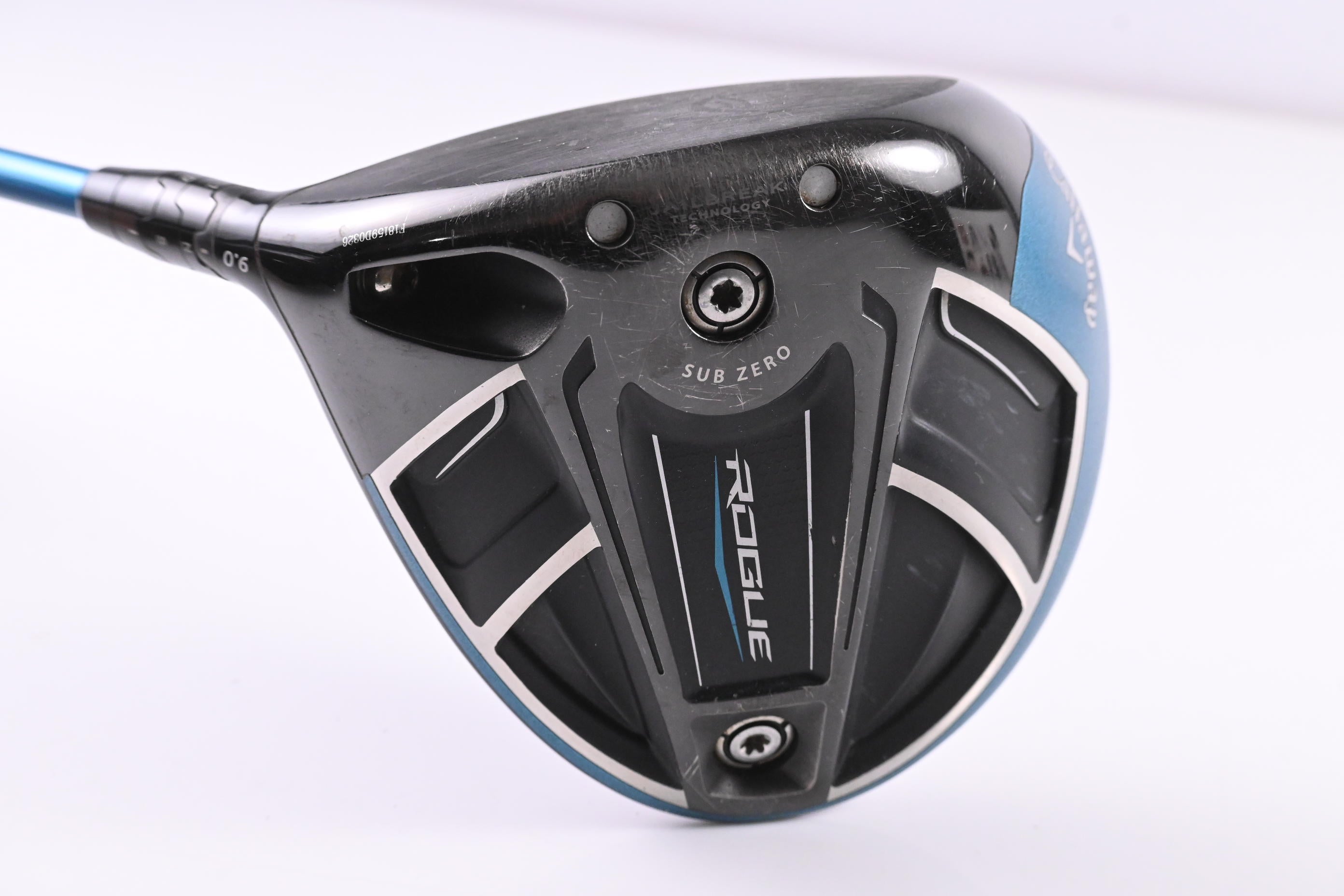 Left Hand Callaway Rogue Sub Zero Driver / 9 Degree / X-Flex Evenflow Blue 65