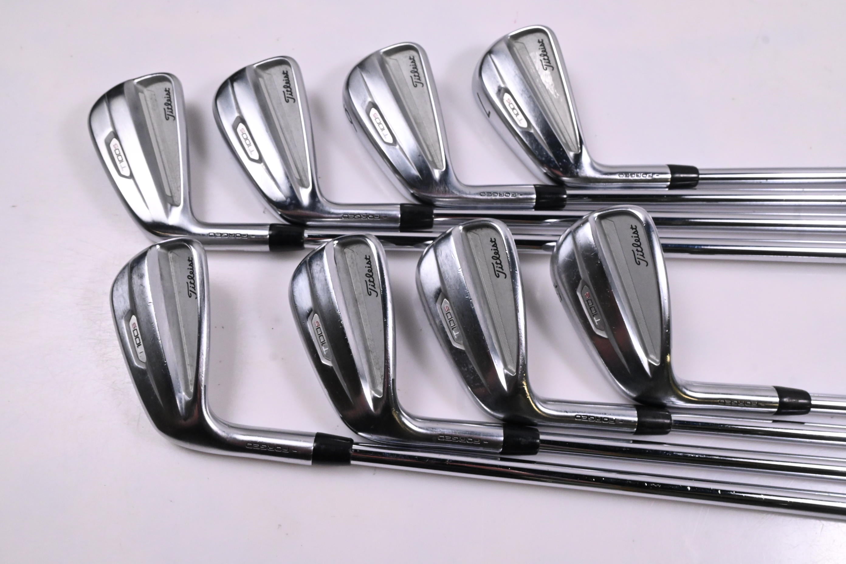 Left Hand Titleist T100.S 2021 Irons / 4-PW+48° / Stiff Flex Project X LZ 120