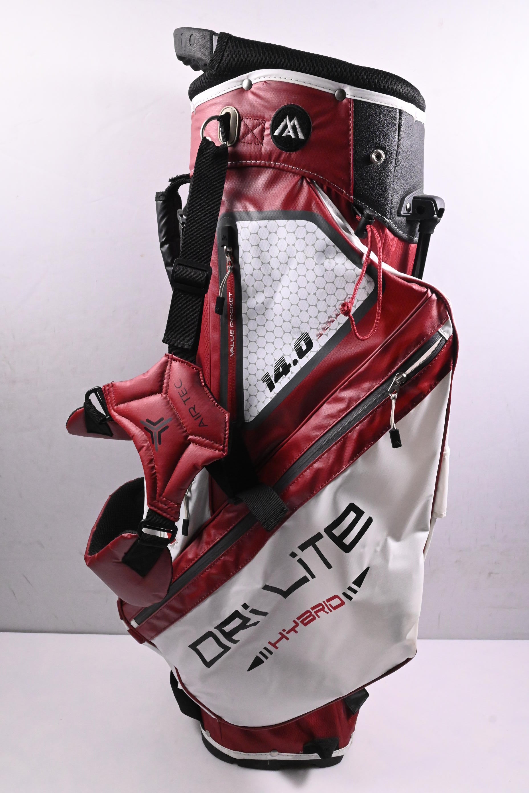 Big Max 14 Series Dri Lite Hybrid Stand Bag / 14-Way Divider / Red, White, Black