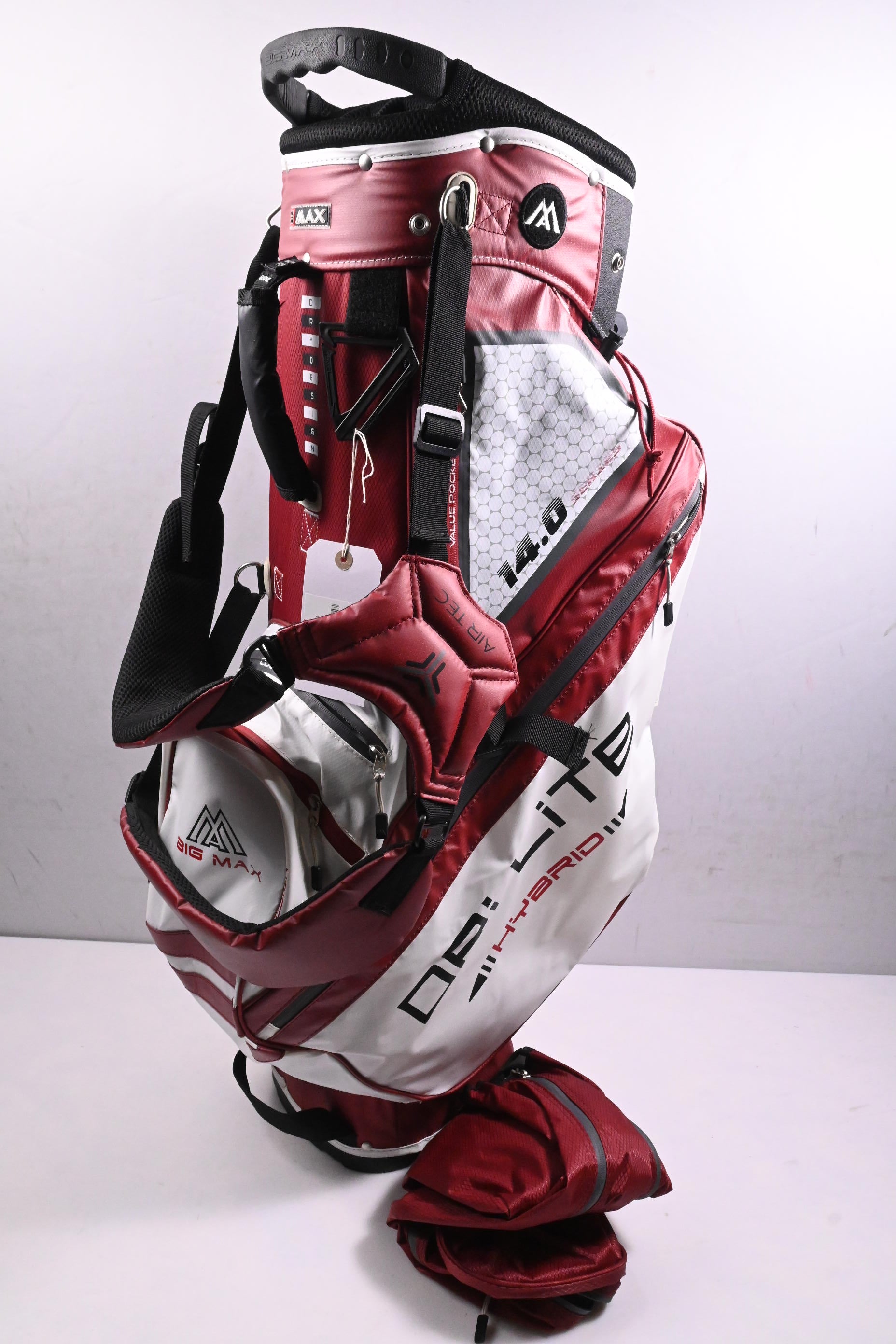 Big Max 14 Series Dri Lite Hybrid Stand Bag / 14-Way Divider / Red, White, Black