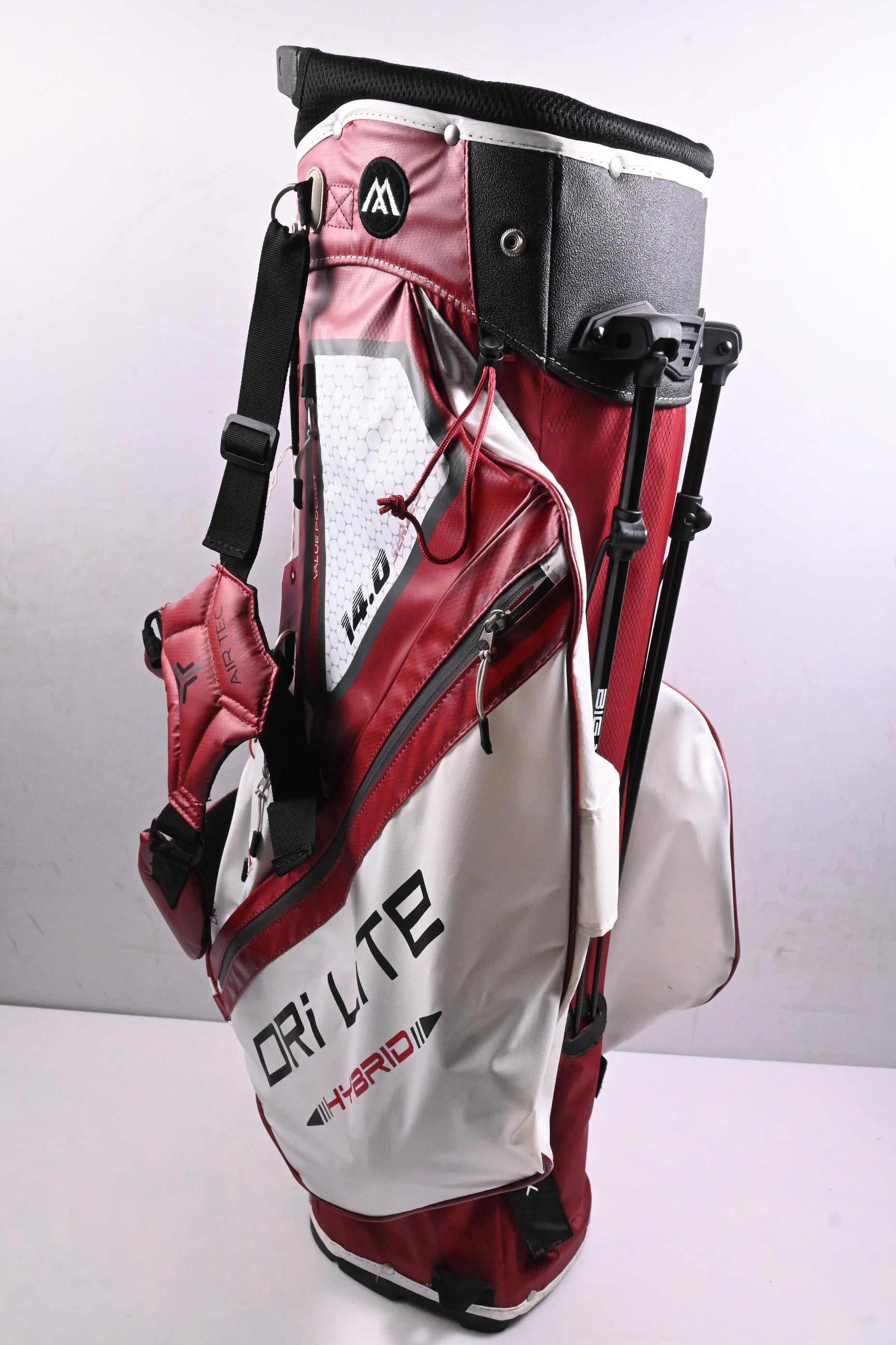 Big Max 14 Series Dri Lite Hybrid Stand Bag / 14-Way Divider / Red, White, Black