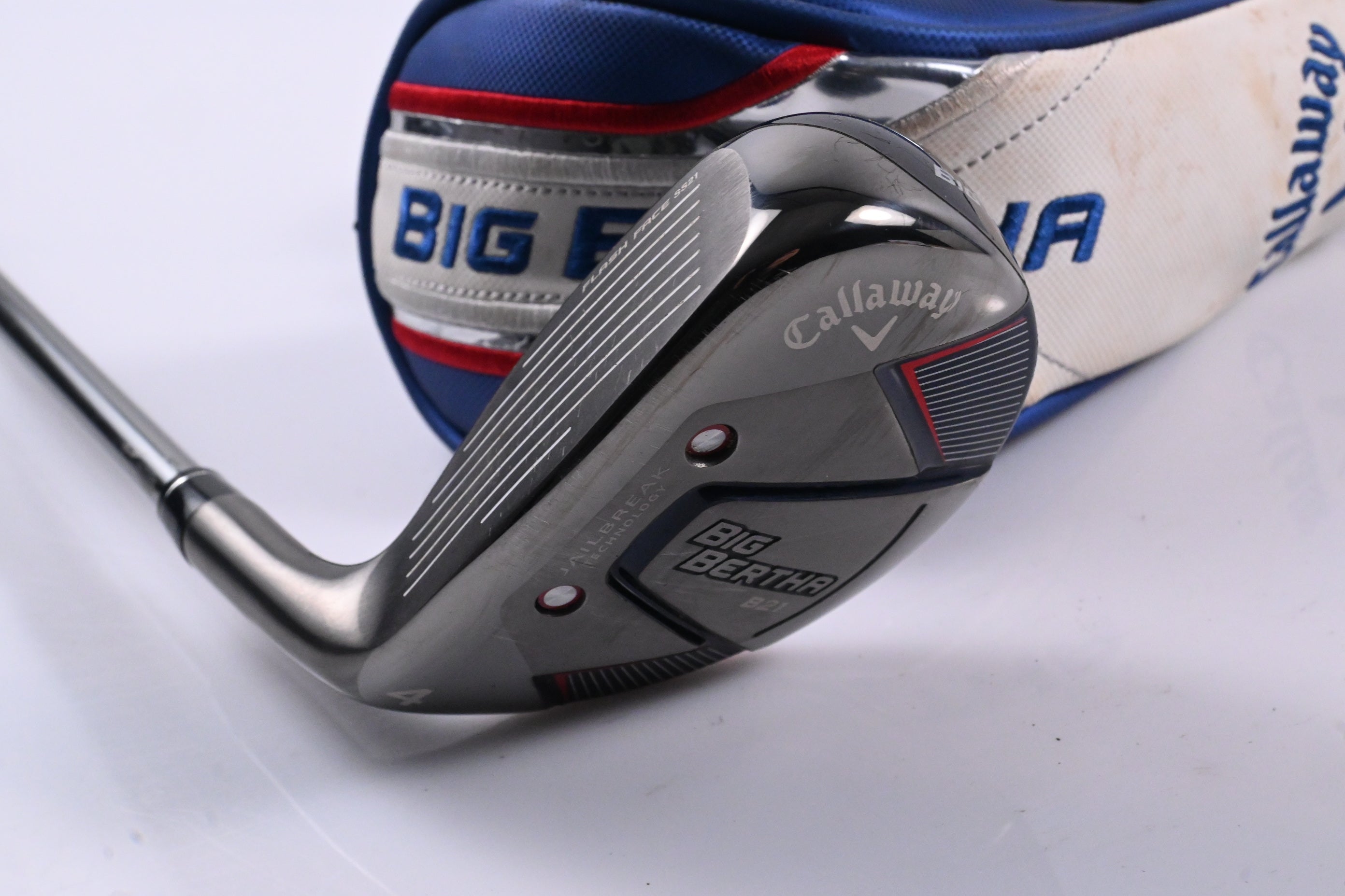 Left Hand Callaway Big Bertha B21 #4 Hybrid / 21 Degree / Stiff Flex RCH 65