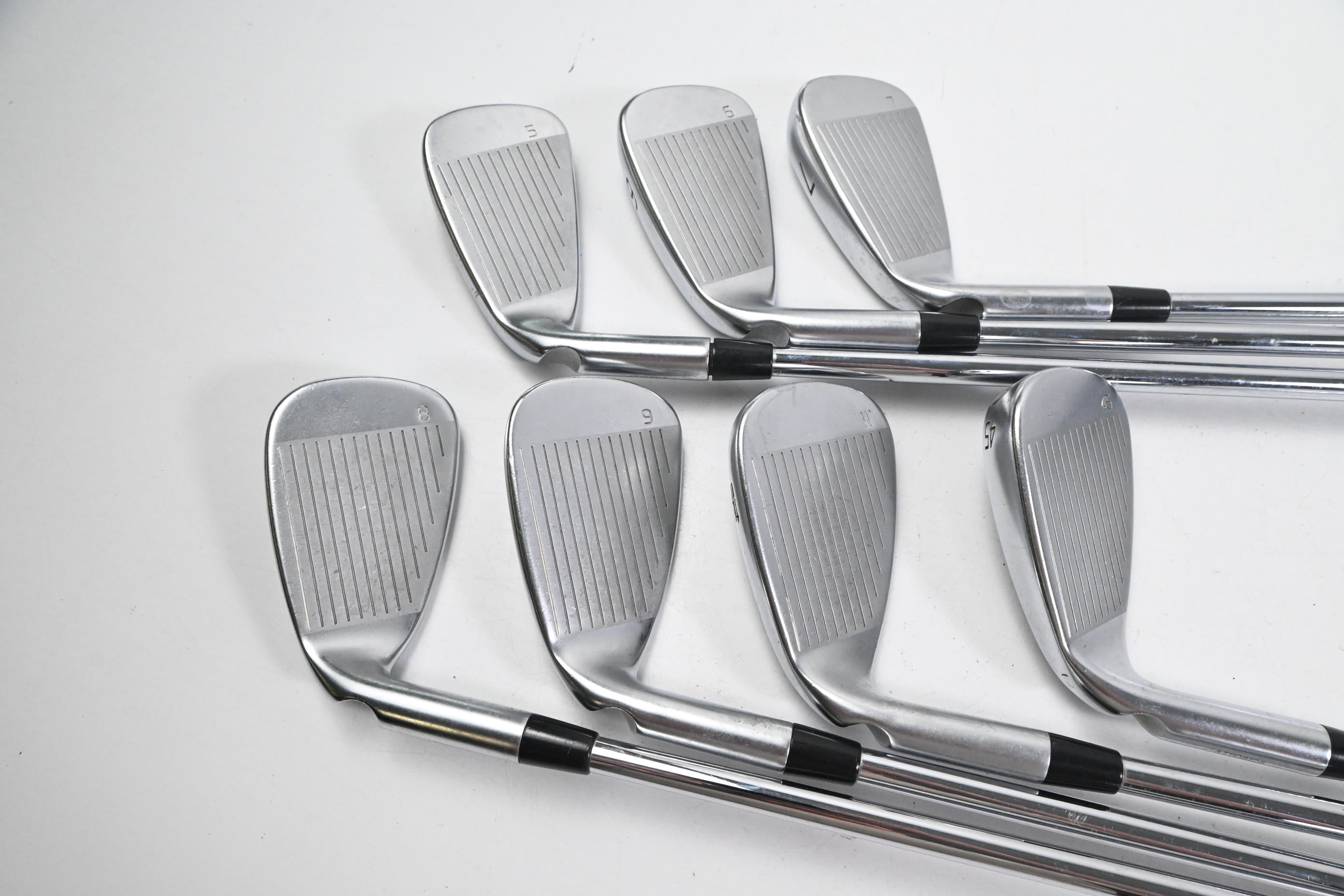 Ping G430 Irons / 5-PW+GW / Green Dot / Stiff Flex Ping AWT 2.0 Shafts