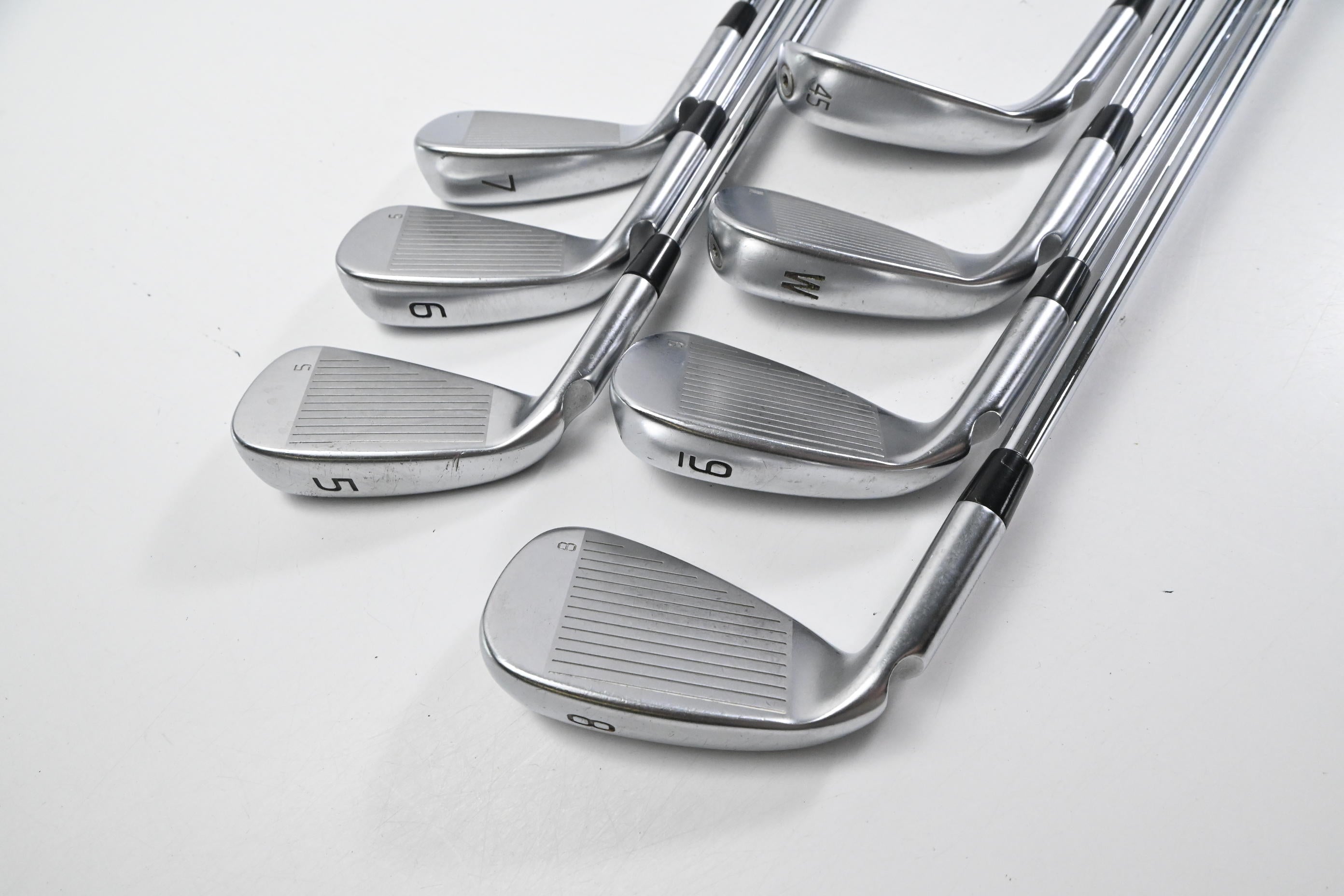 Ping G430 Irons / 5-PW+GW / Green Dot / Stiff Flex Ping AWT 2.0 Shafts