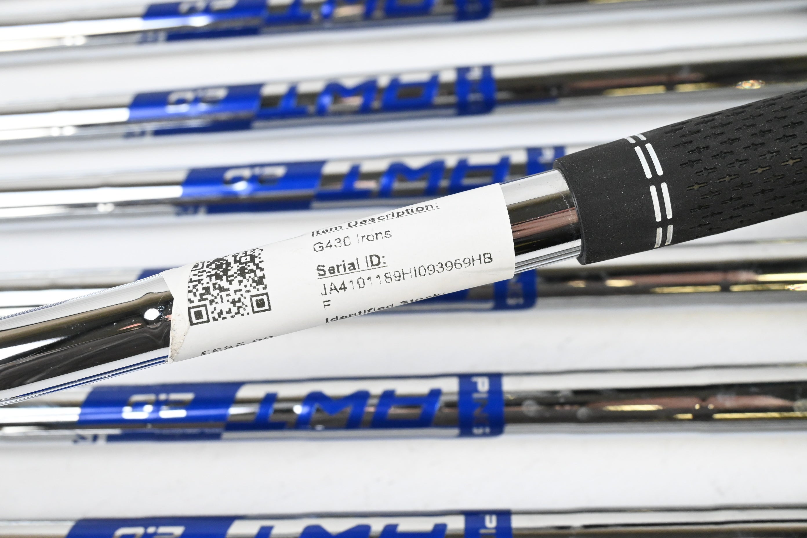 Ping G430 Irons / 6-PW+GW+UW+SW+LW / Blue Dot / Regular Flex Ping AWT 2.0 Shafts