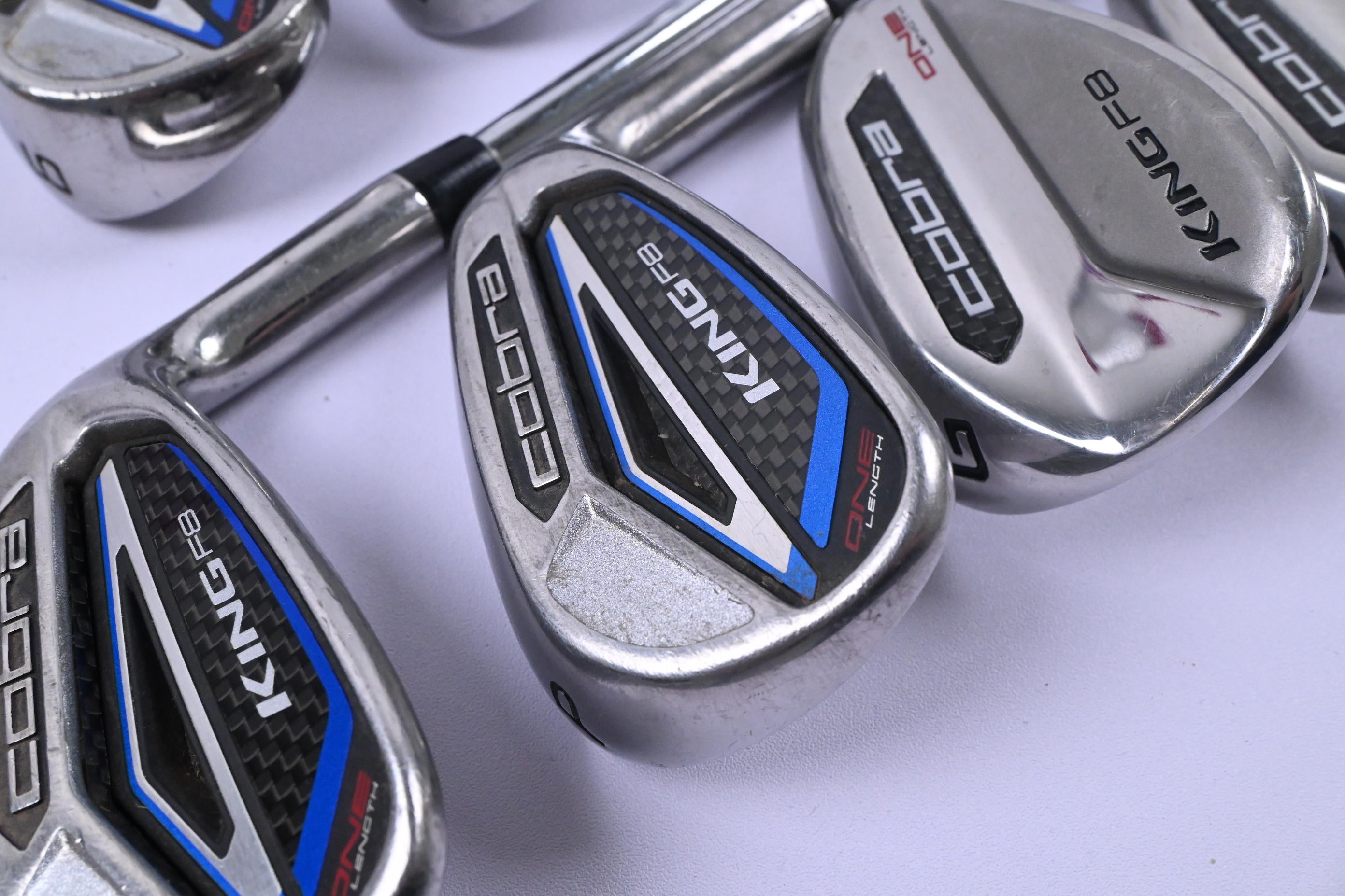 Cobra King F8 One Length Irons / 6-PW+GW+SW / Regular Flex One Flighted Shafts