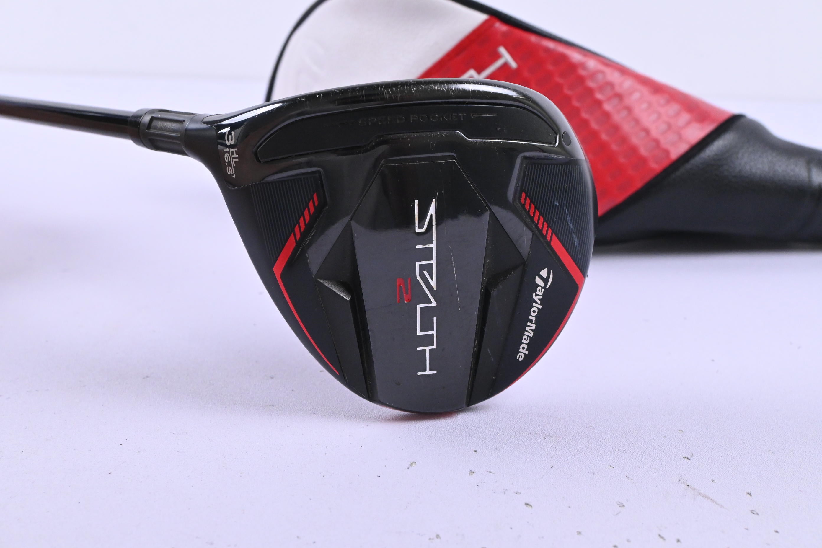 Left Hand Taylormade Stealth 2 #3 Wood / 16.5 Degree / Stiff Flex Fujikura Shaft