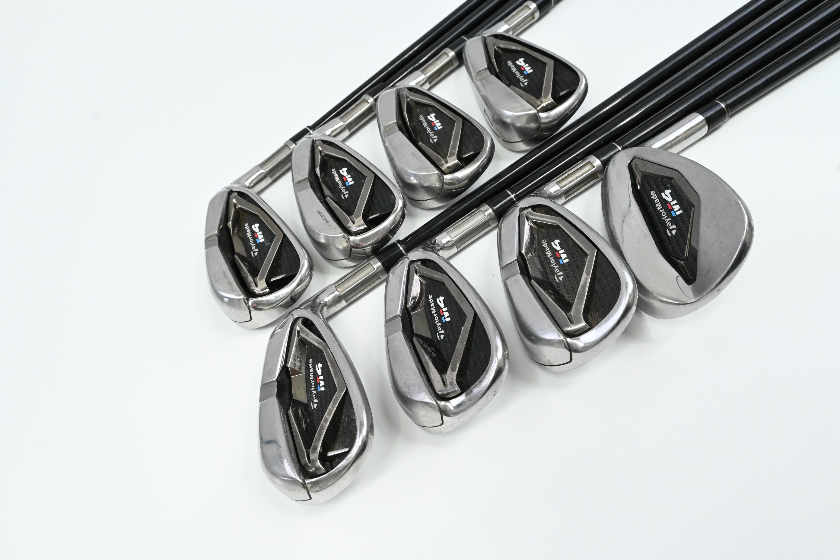 Taylormade M4 Irons / 4-PW+SW / Stiff Flex Fujikura Atmos Red 7 Shafts