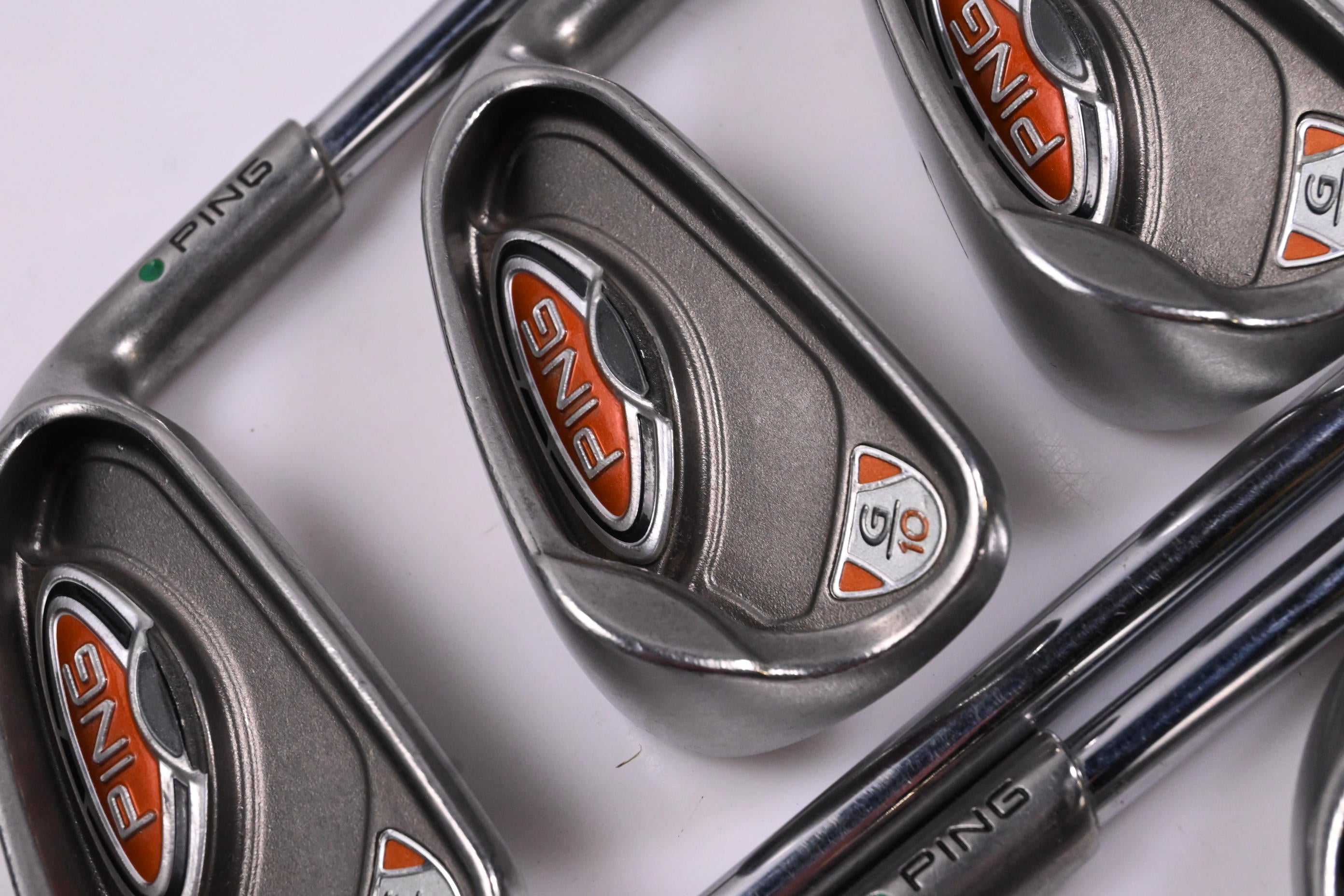 Ping G10 Irons / 5-PW+SW / Green Dot / Stiff Flex Steel Shafts