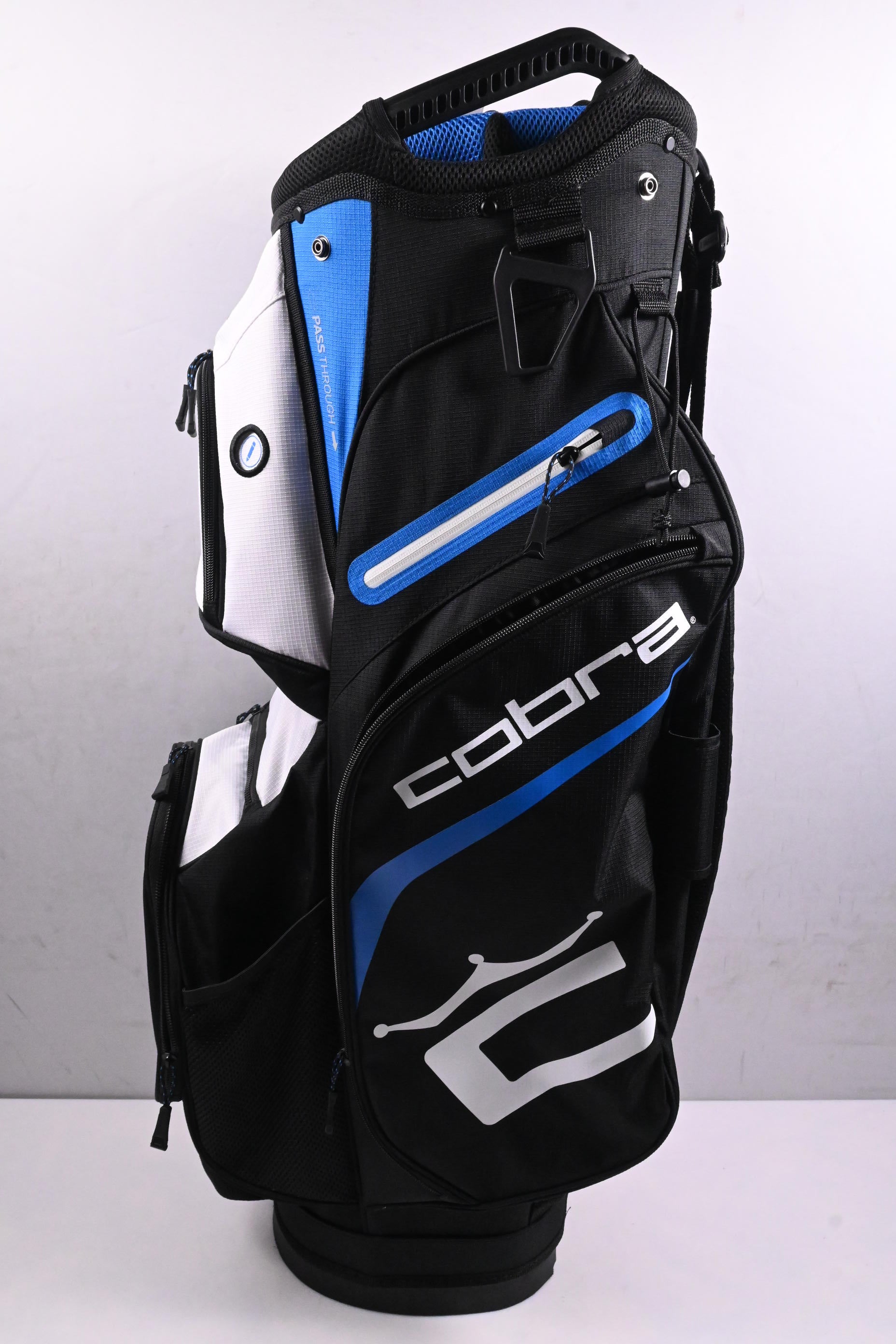 Cobra Signature Cart Bag / 14-Way Divider / Black, White & Blue