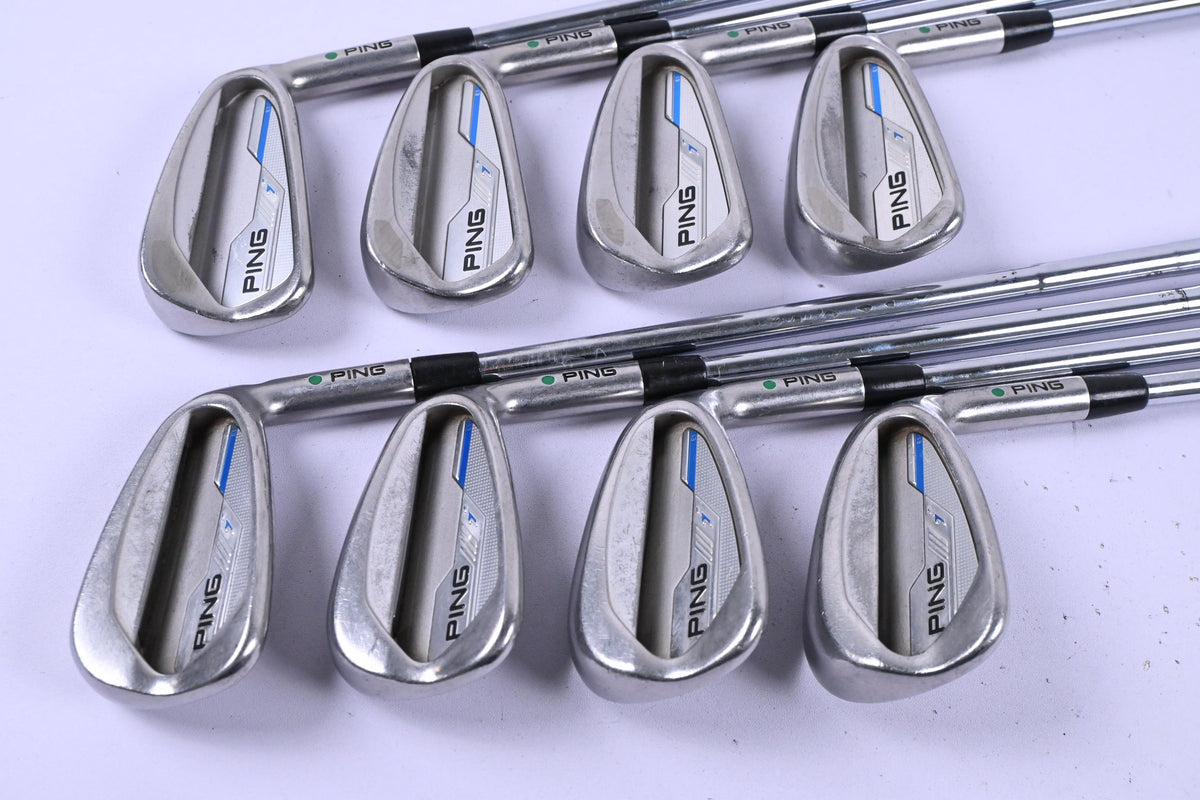 Ping i-Series E1 Irons / 4-PW+GW / Green Dot / Stiff Flex Dynamic Gold Shafts