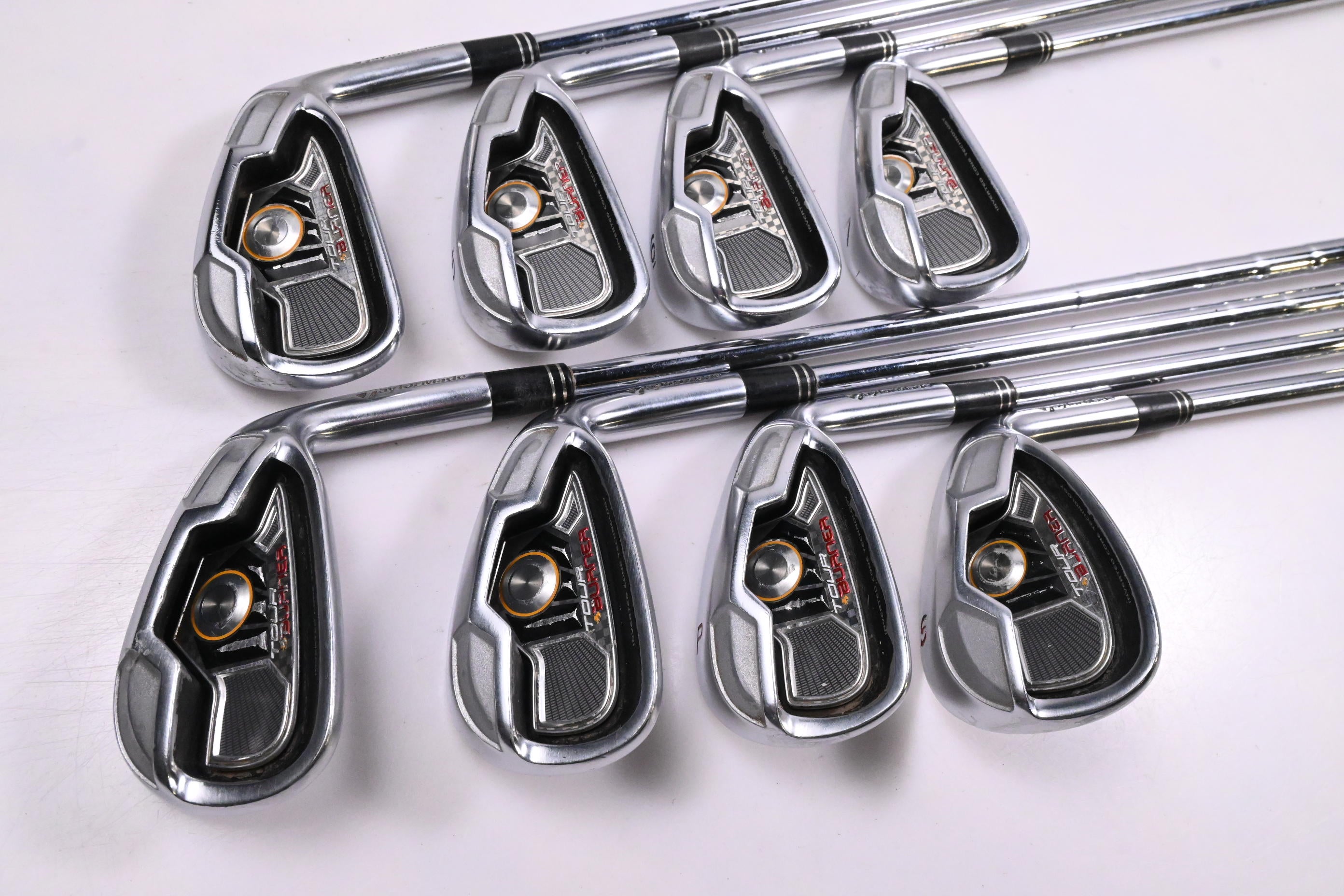 Taylormade Tour Burner Irons / 4-PW+SW / Stiff Flex Steel Shafts