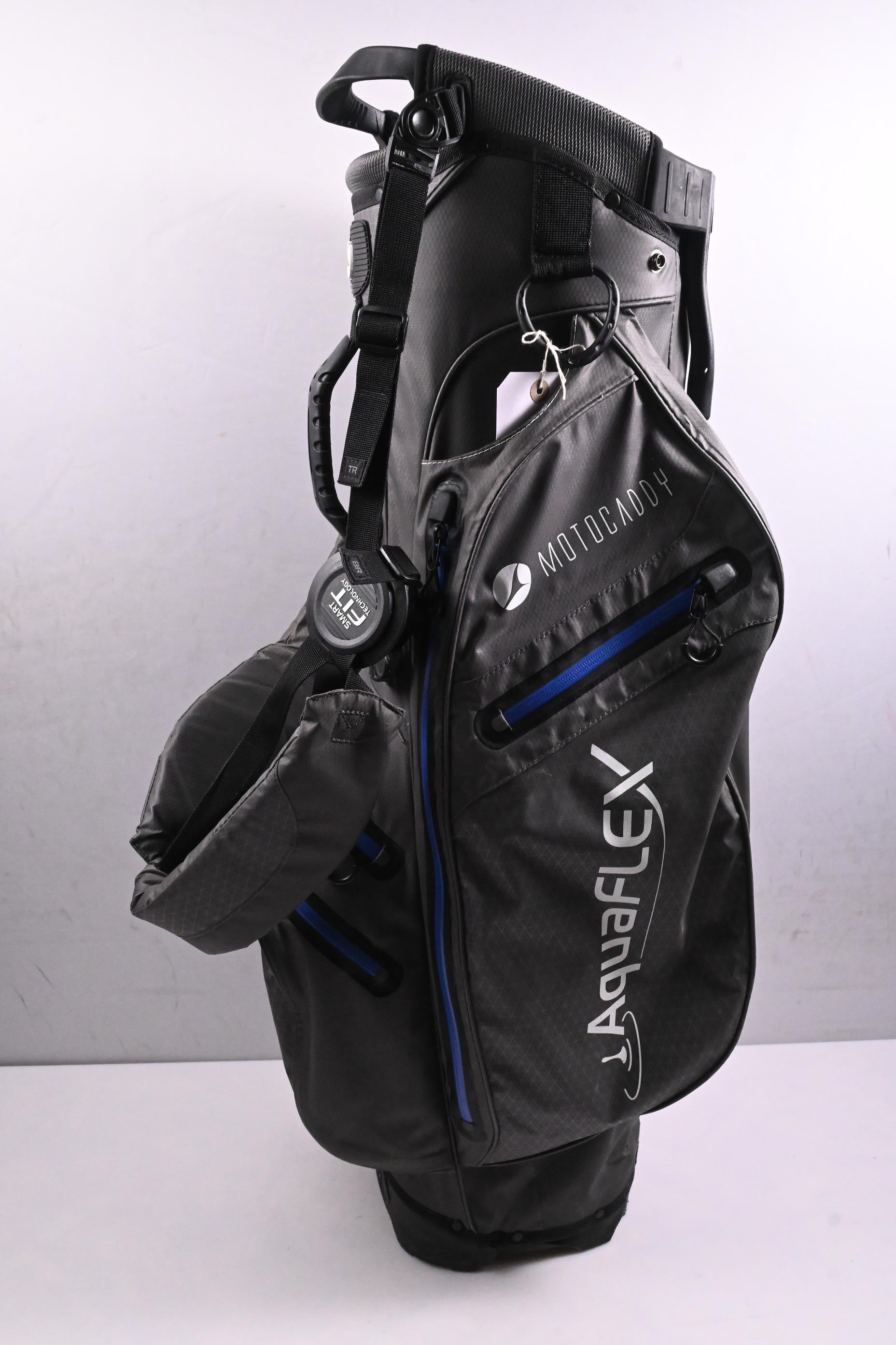 Motocaddy AquaFlex Waterproof Stand Bag / 5-Way Divider / Grey & Blue