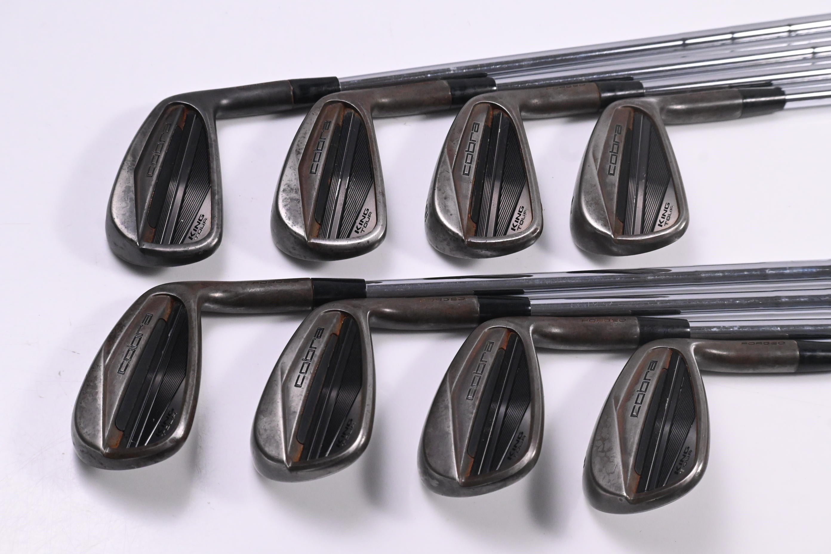 Cobra King Tour Raw 2023 Irons / 4-PW+GW / Stiff Flex KBS Tour Lite Shafts