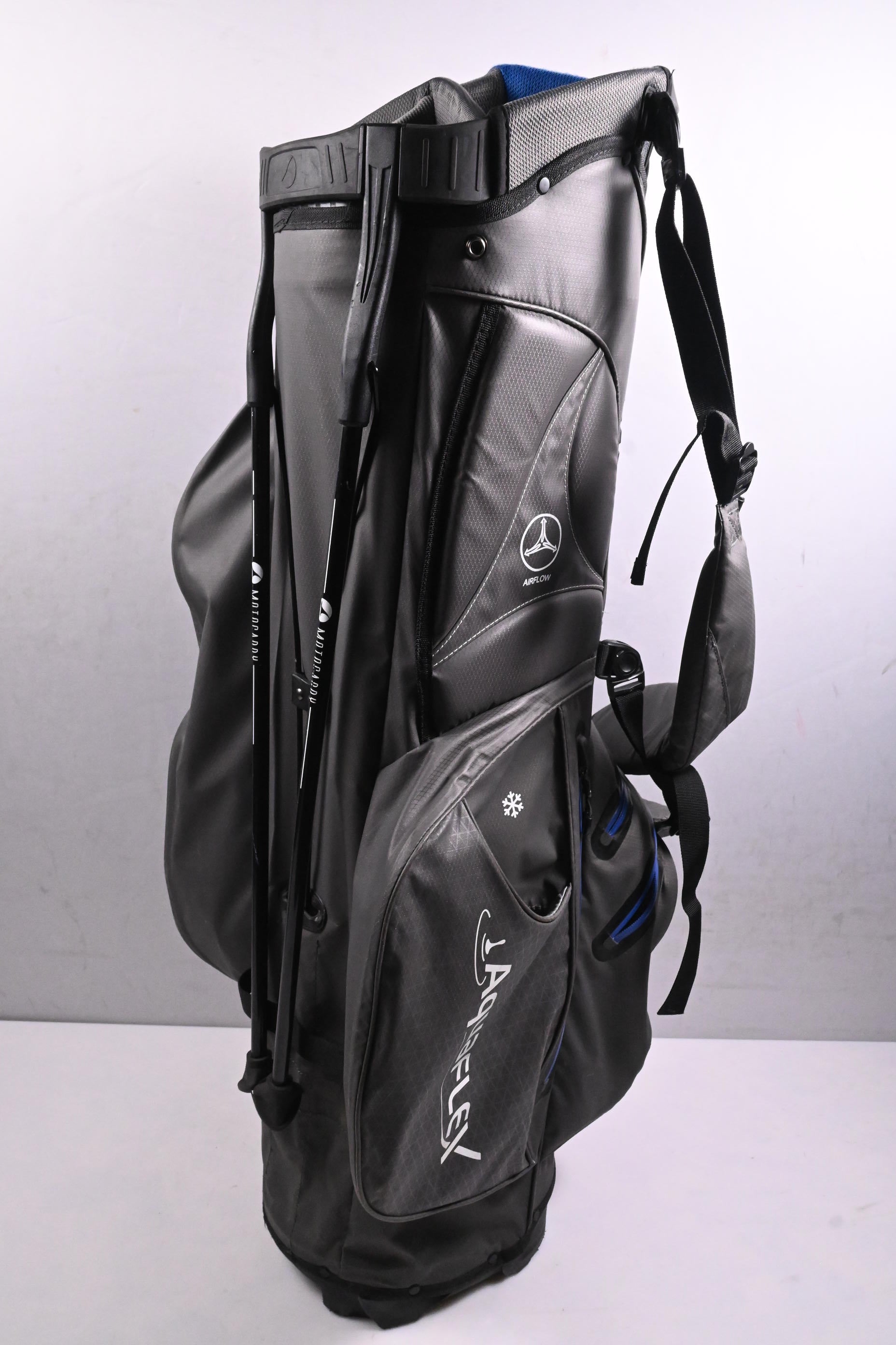 Motocaddy AquaFlex Waterproof Stand Bag / 5-Way Divider / Grey & Blue