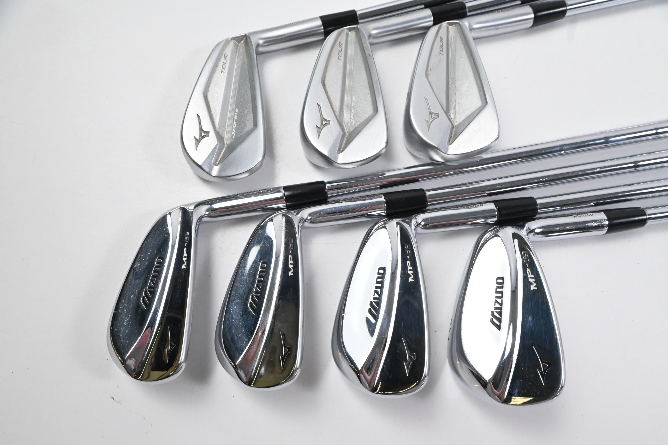Mizuno MP-69/JPX 919 Tour Combo Irons / 4-PW / Stiff Flex KBS Tour Shafts