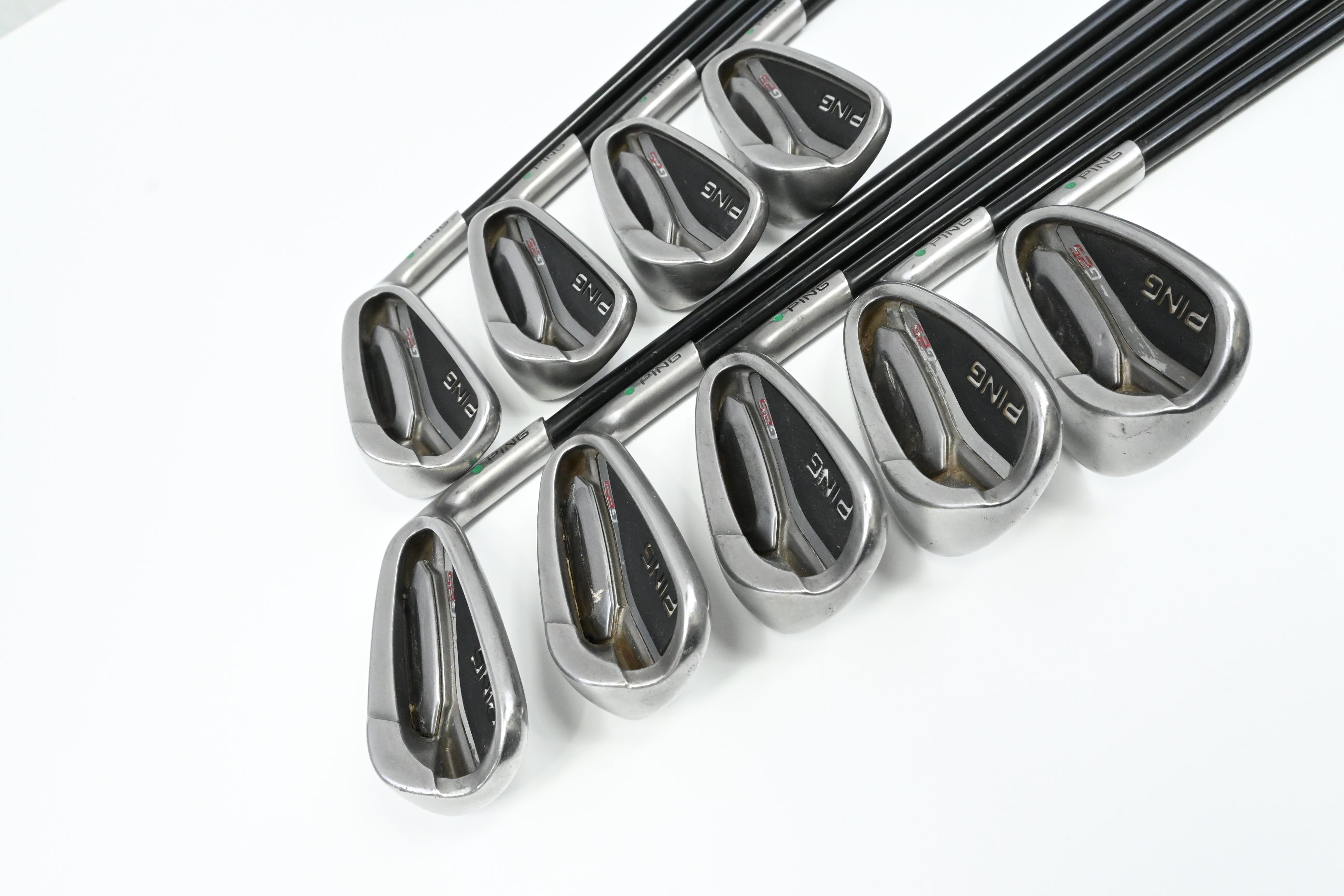 Ping G25 Irons / 5-PW+UW+SW+LW / Green Dot / Senior Flex Ping TFC 189 Shafts