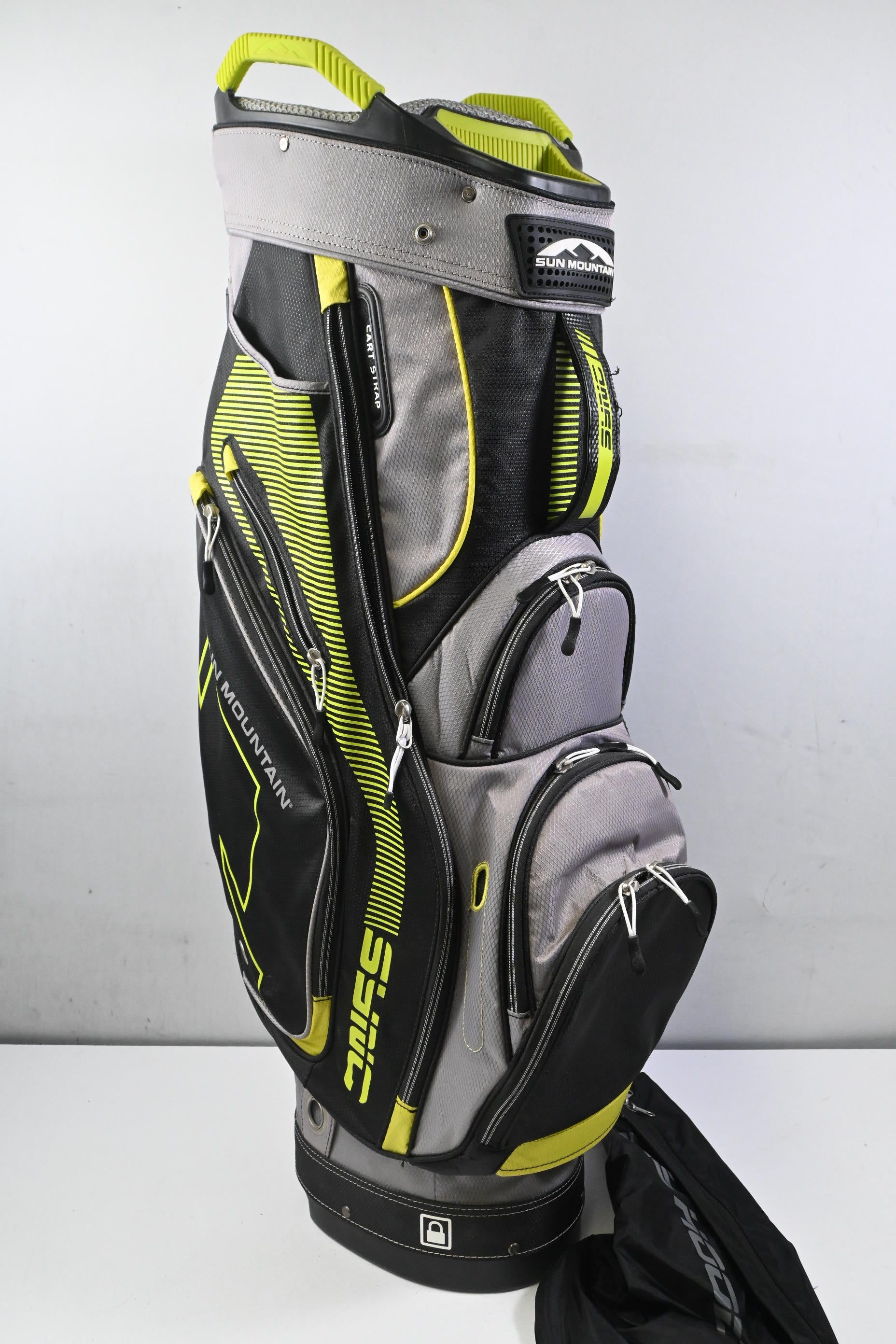 Sun Mountain SYNC Cart Bag / 15-Way Divider / Black, Silver & Neon