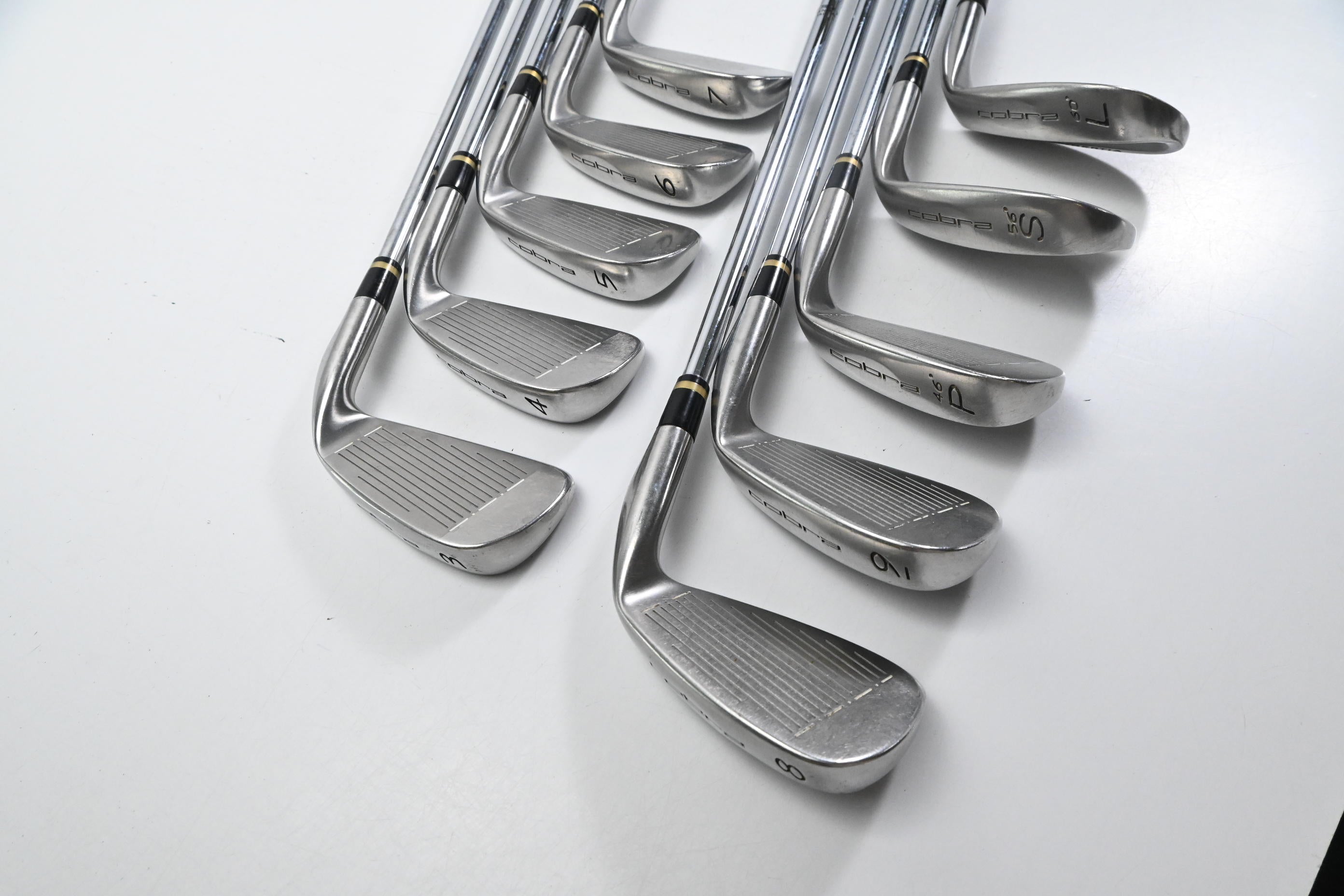 Left Hand Cobra Gravity Back Irons / 3-PW+SW+LW / Regular Flex Cobra Shafts