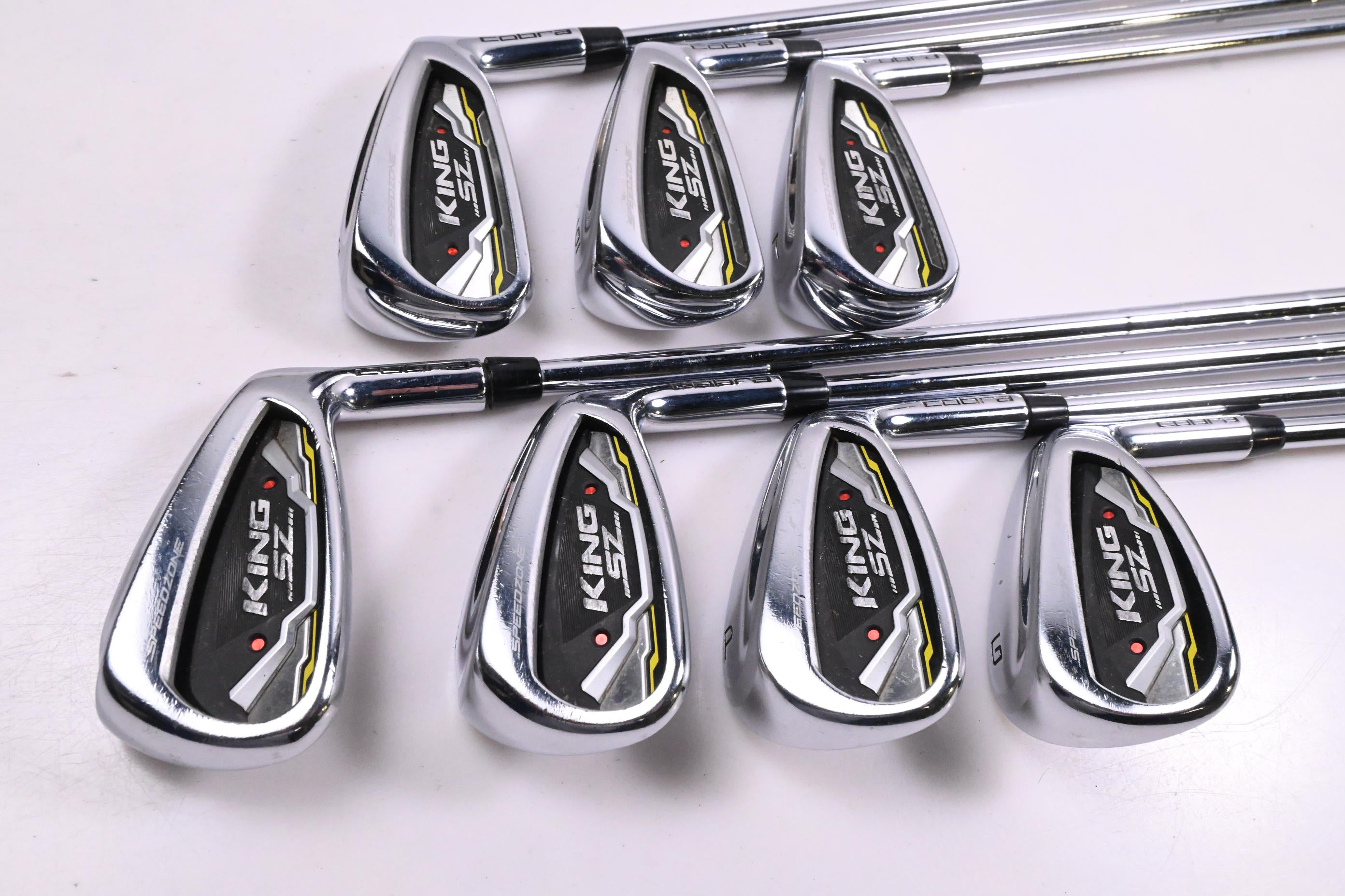 Cobra King Speedzone Irons / 5-PW+GW / Regular Flex KBS Tour 90 Shafts