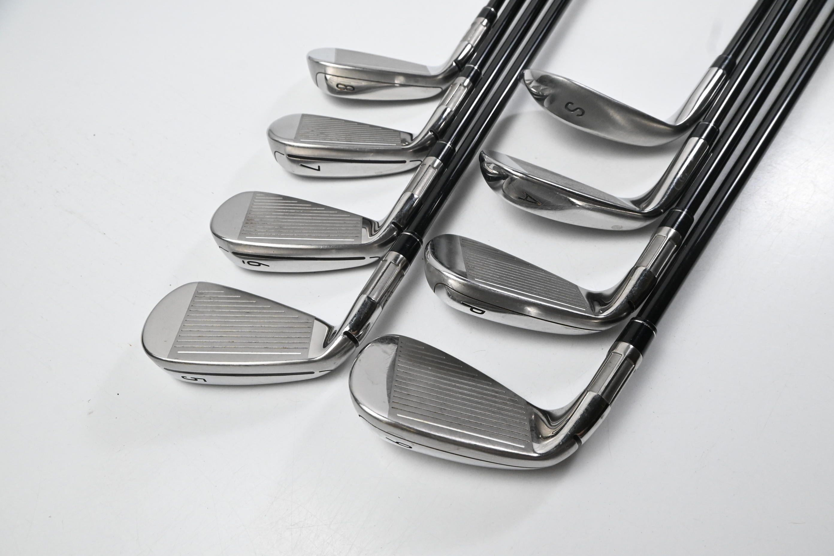 Taylormade M6 Irons / 5-PW+GW+SW / Senior Flex Fujikura Atmos Orange 5 Shafts