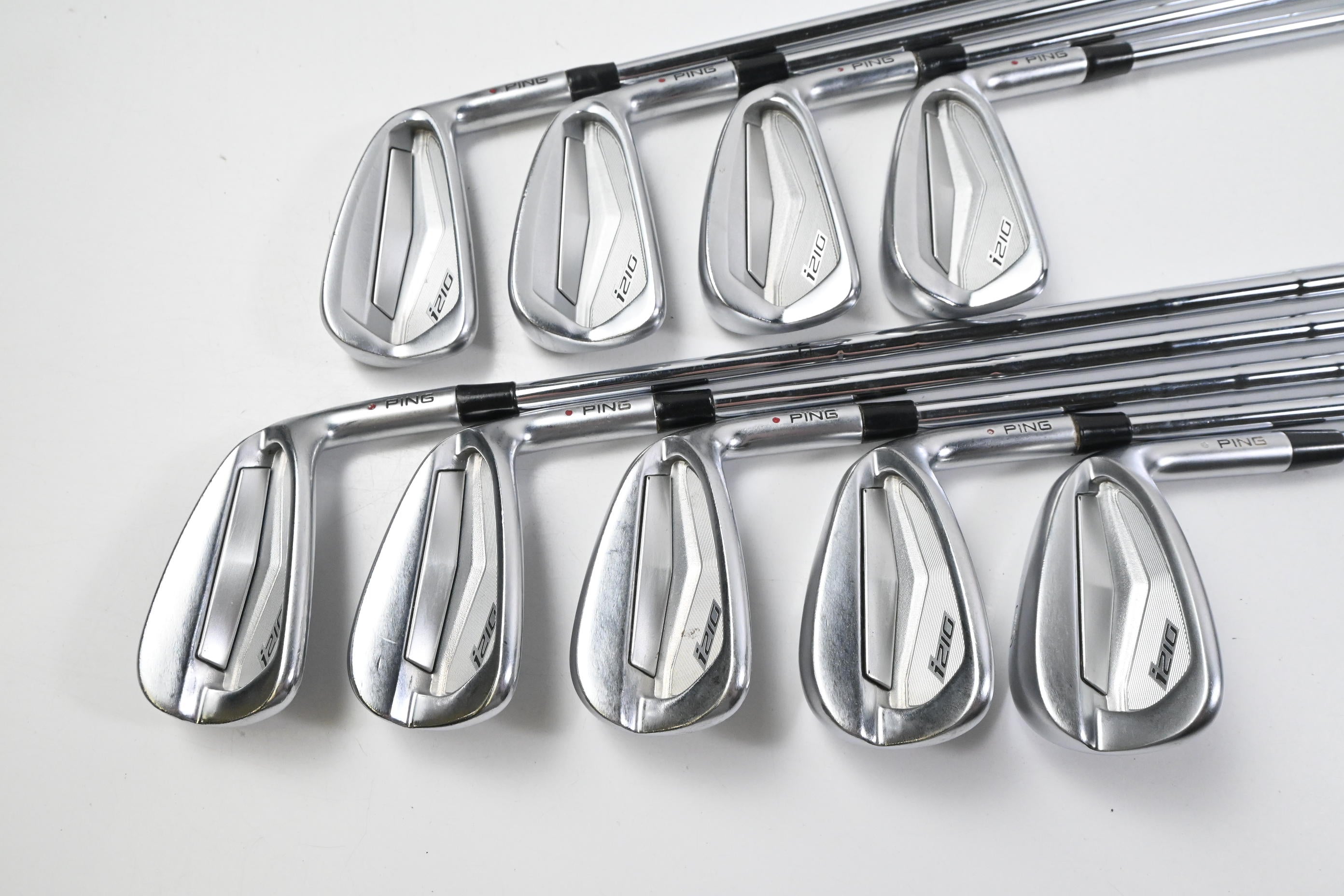Ping i210 Irons / 3-PW+GW / Red Dot / Stiff Flex Steel Shafts
