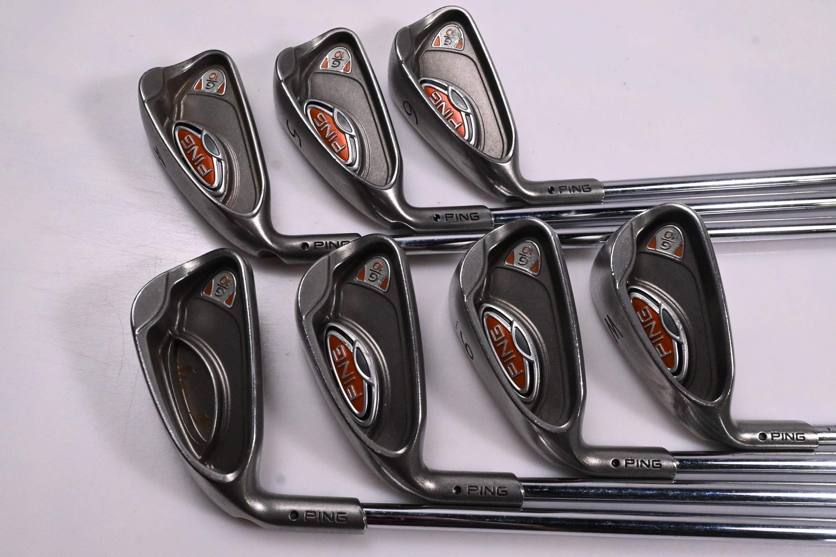 Left Hand Ping G10 Irons / 4-PW / Black Dot / Regular Flex Steel Shafts