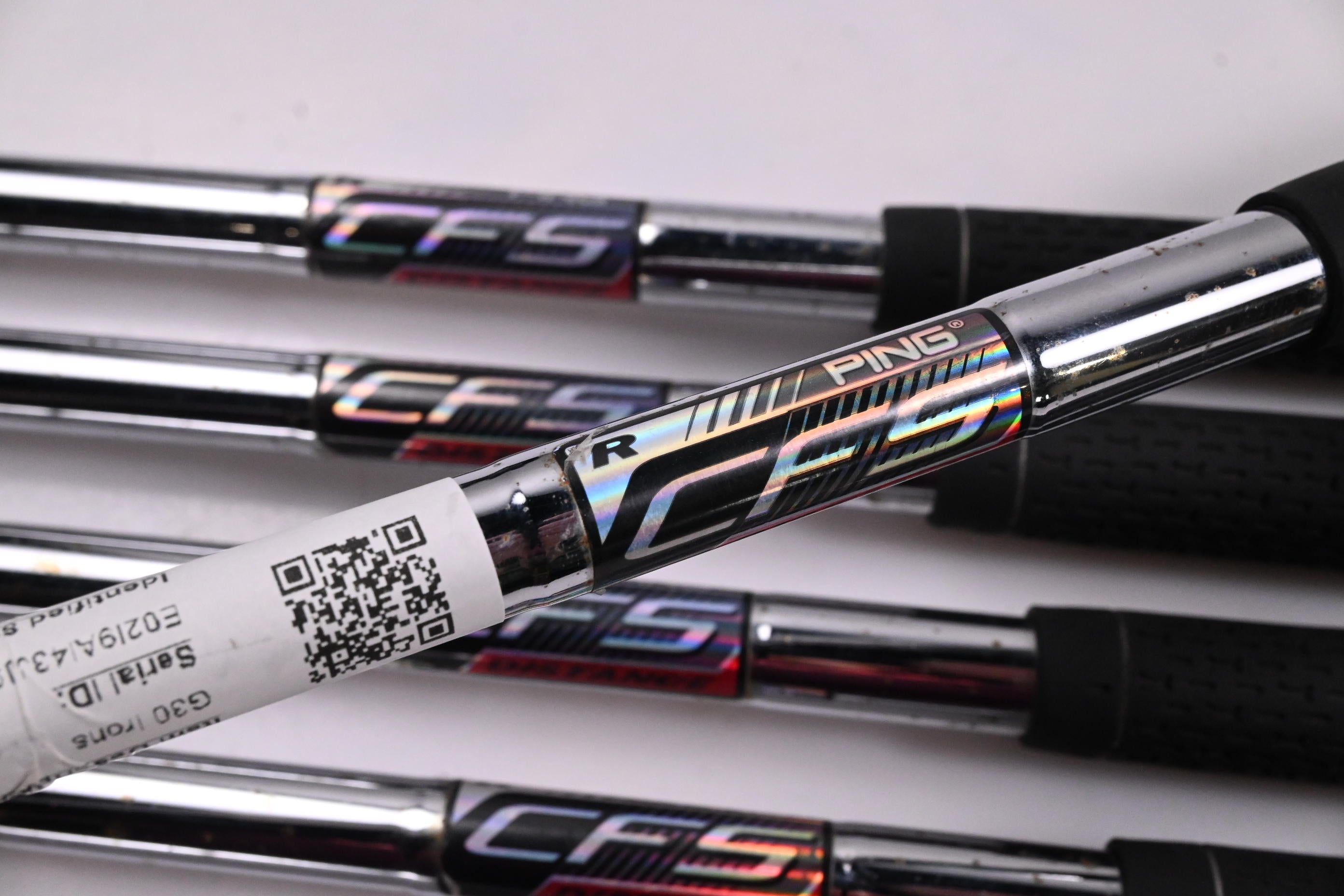 Left Hand Ping G30 Irons / 5-PW / Purple Dot / Regular Flex Ping CFS Shafts