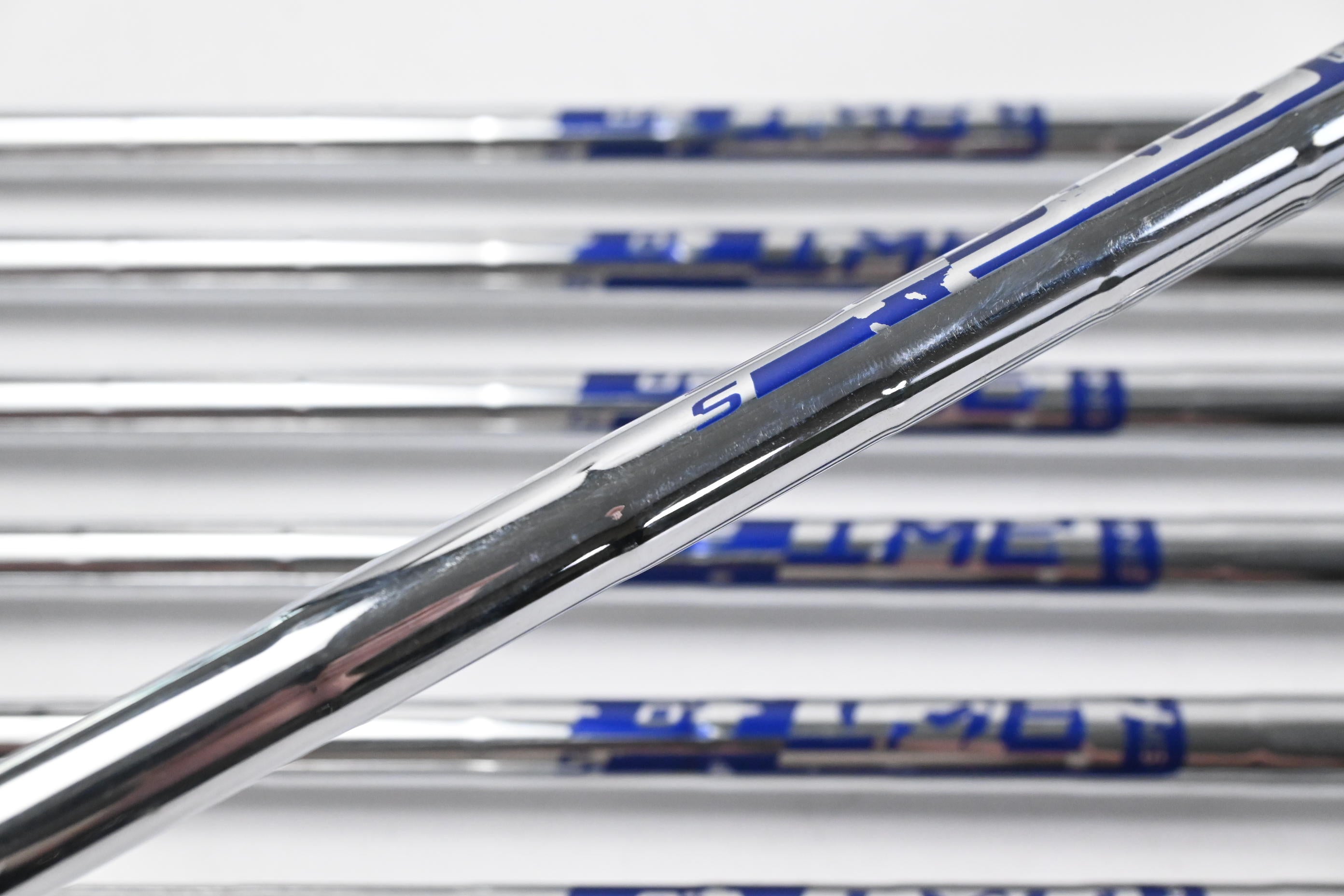Ping G410 Irons / 5-PW+GW / Green Dot / Stiff Flex Ping AWT 2.0 Shafts