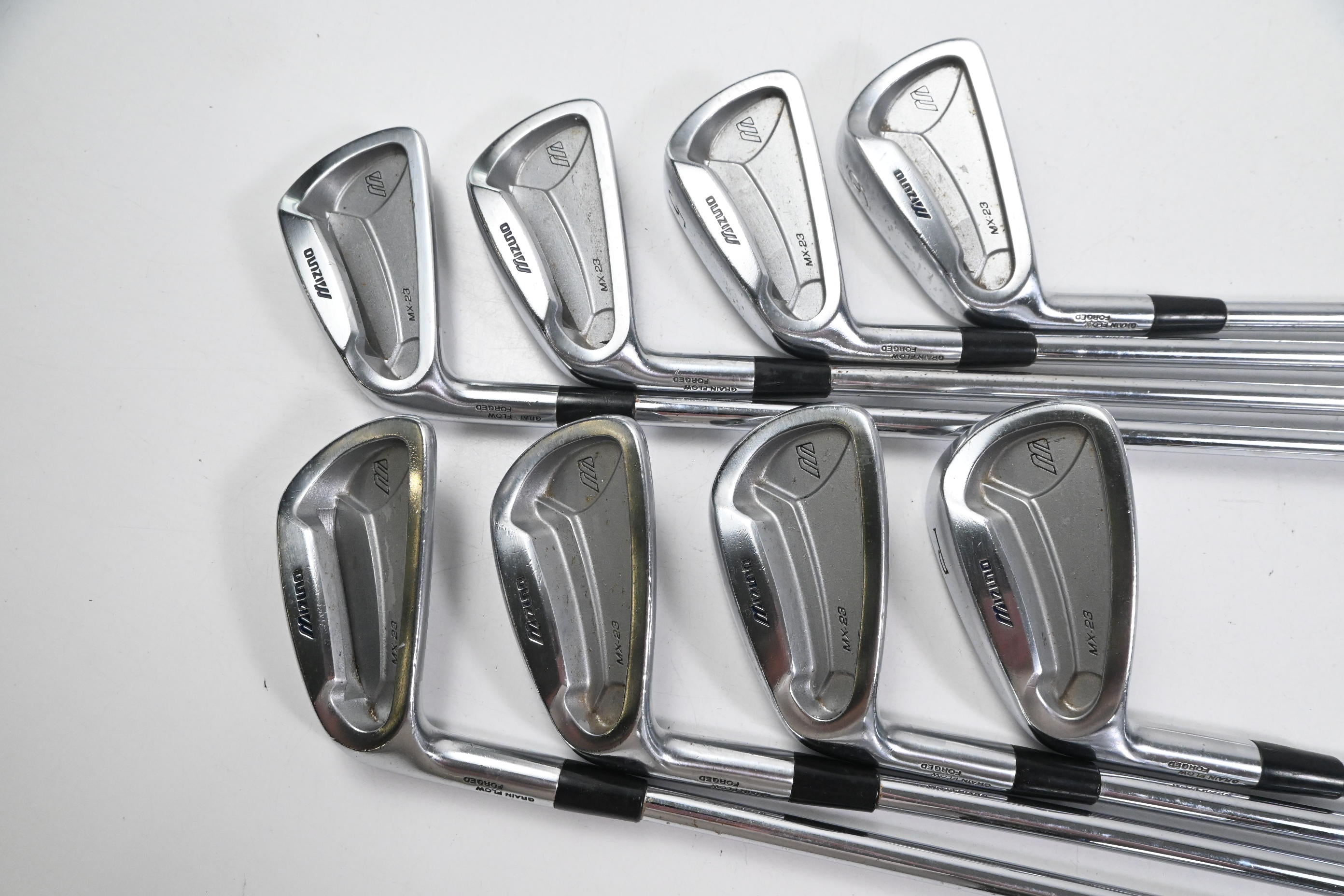 Left Hand Mizuno MX-23 Irons / 3-PW / Regular Flex Dynamic Gold Lite R300 Shafts