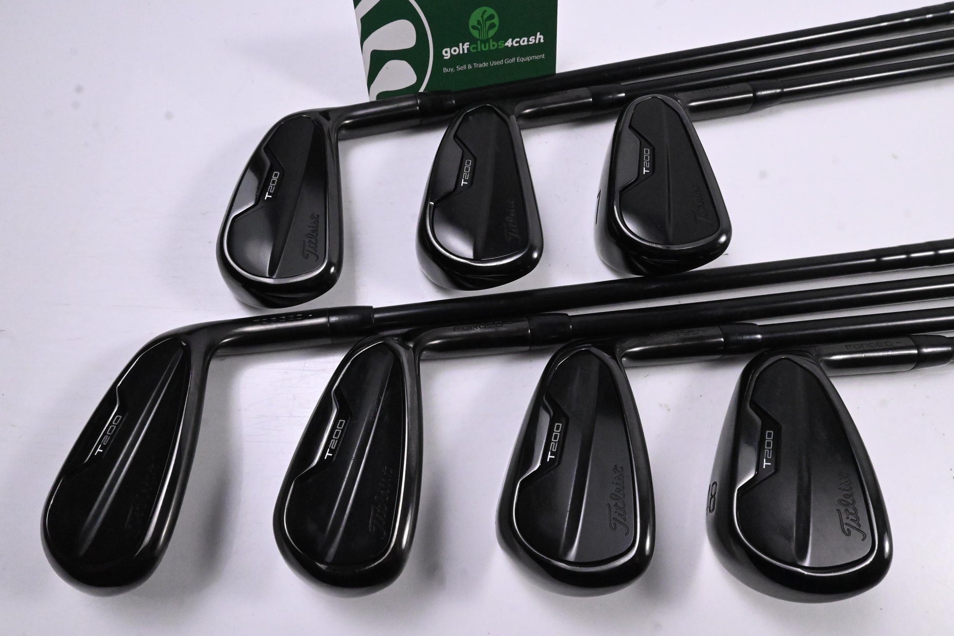 Titleist T200 Ltd Edition Black Irons / 5-PW+48 / Stiff Flex AMT Black S300